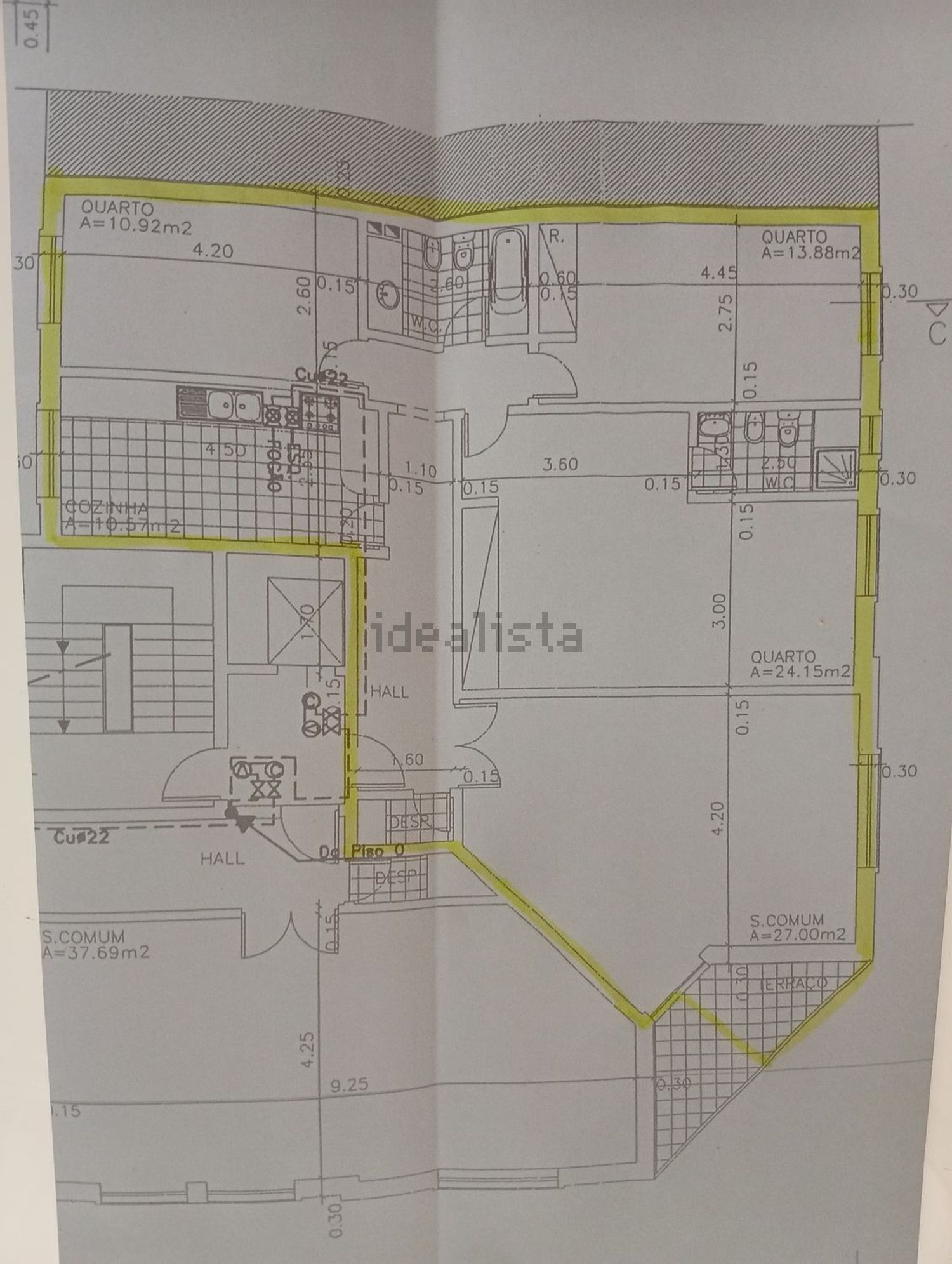 公寓 t3出售在Rua Francisco Marques Beato, 10 n - 平面图