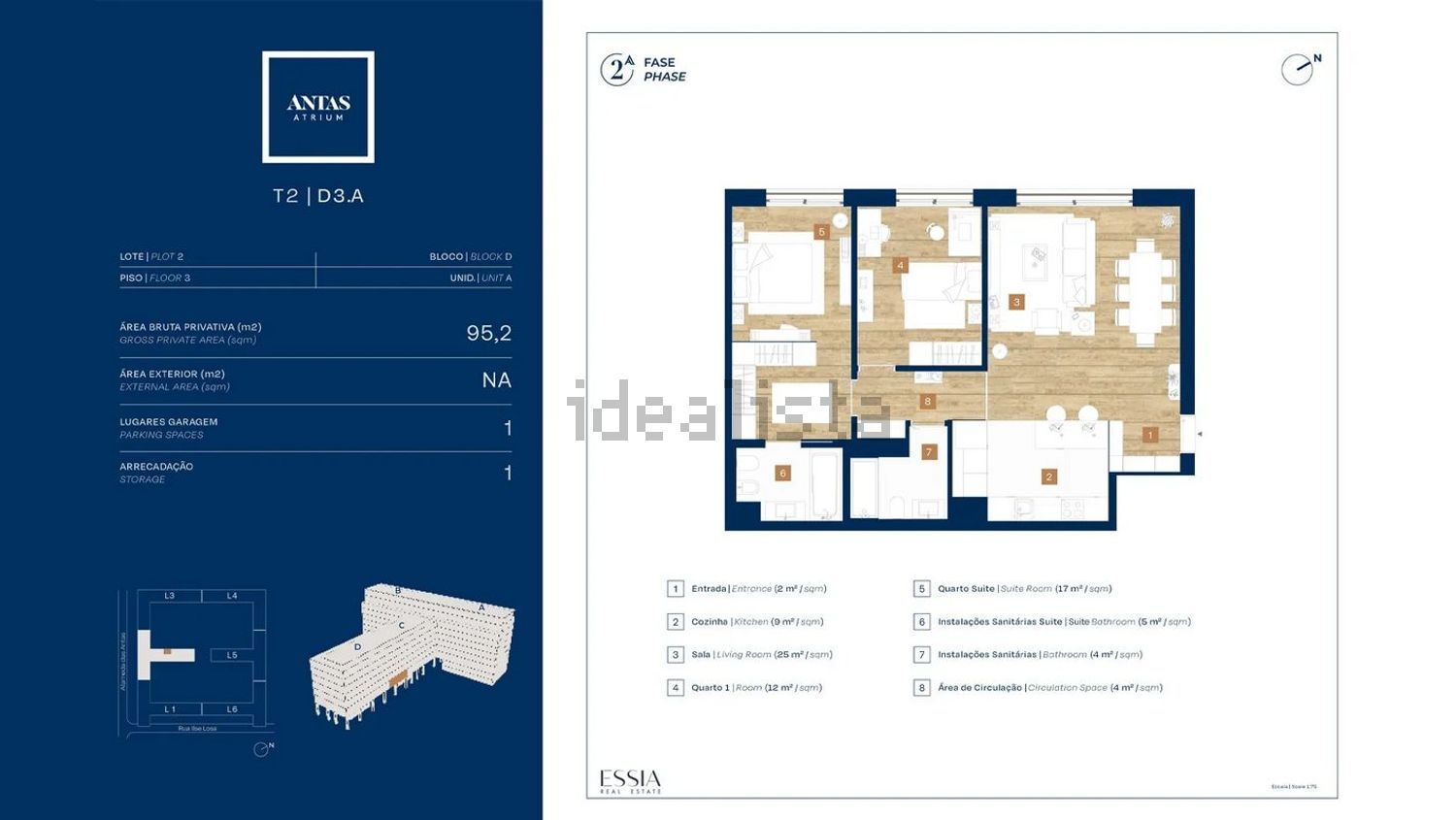 公寓 t2出售在Alameda das Antas s/n - 平面图