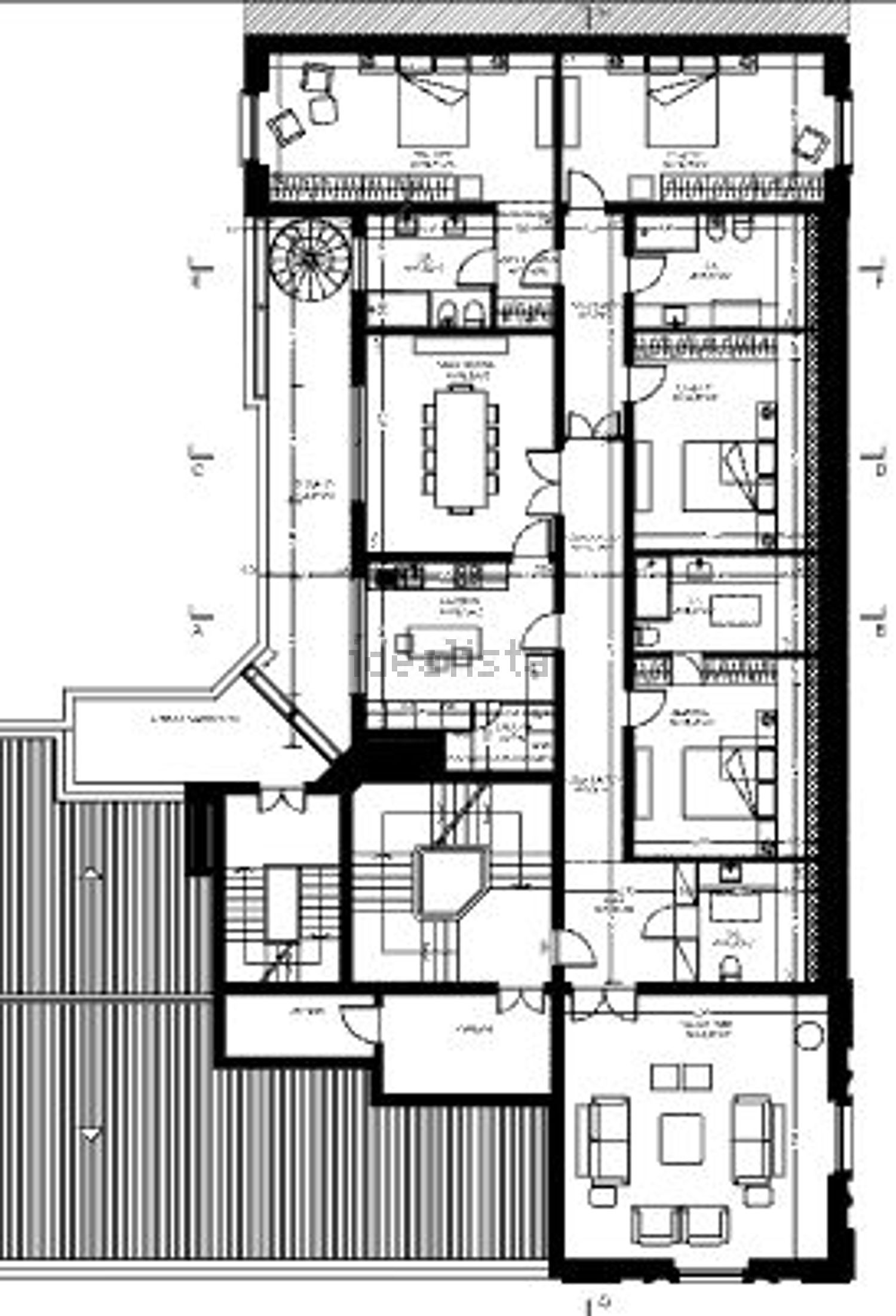 出租公寓 t4在 Bairro Azul - Parque Eduardo VII - 平面图