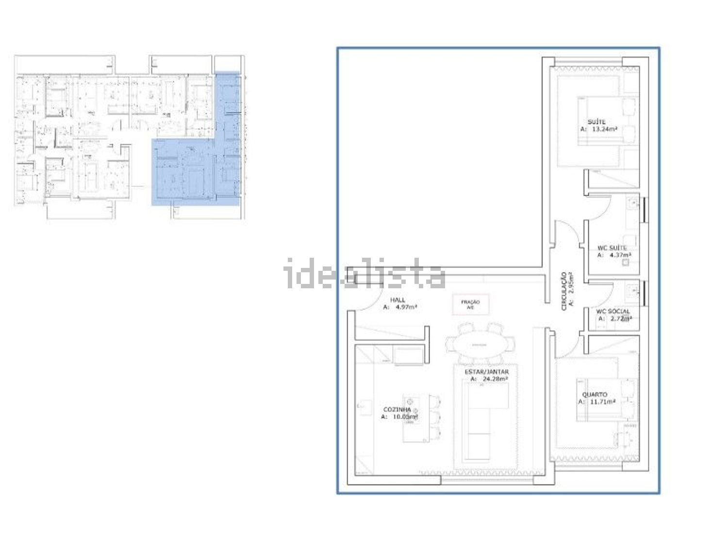公寓 t2出售在 Quinta do Texugo - Quinta de Santa Teresa - 平面图