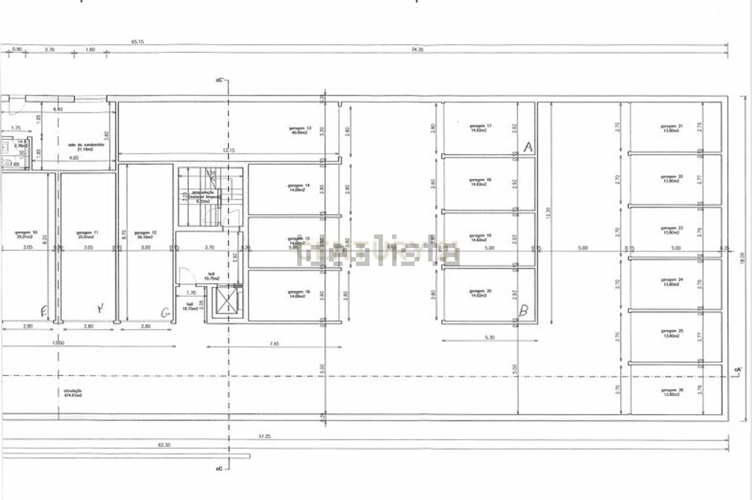 公寓 t3出售在Avenida Heróis de Chaves - 平面图