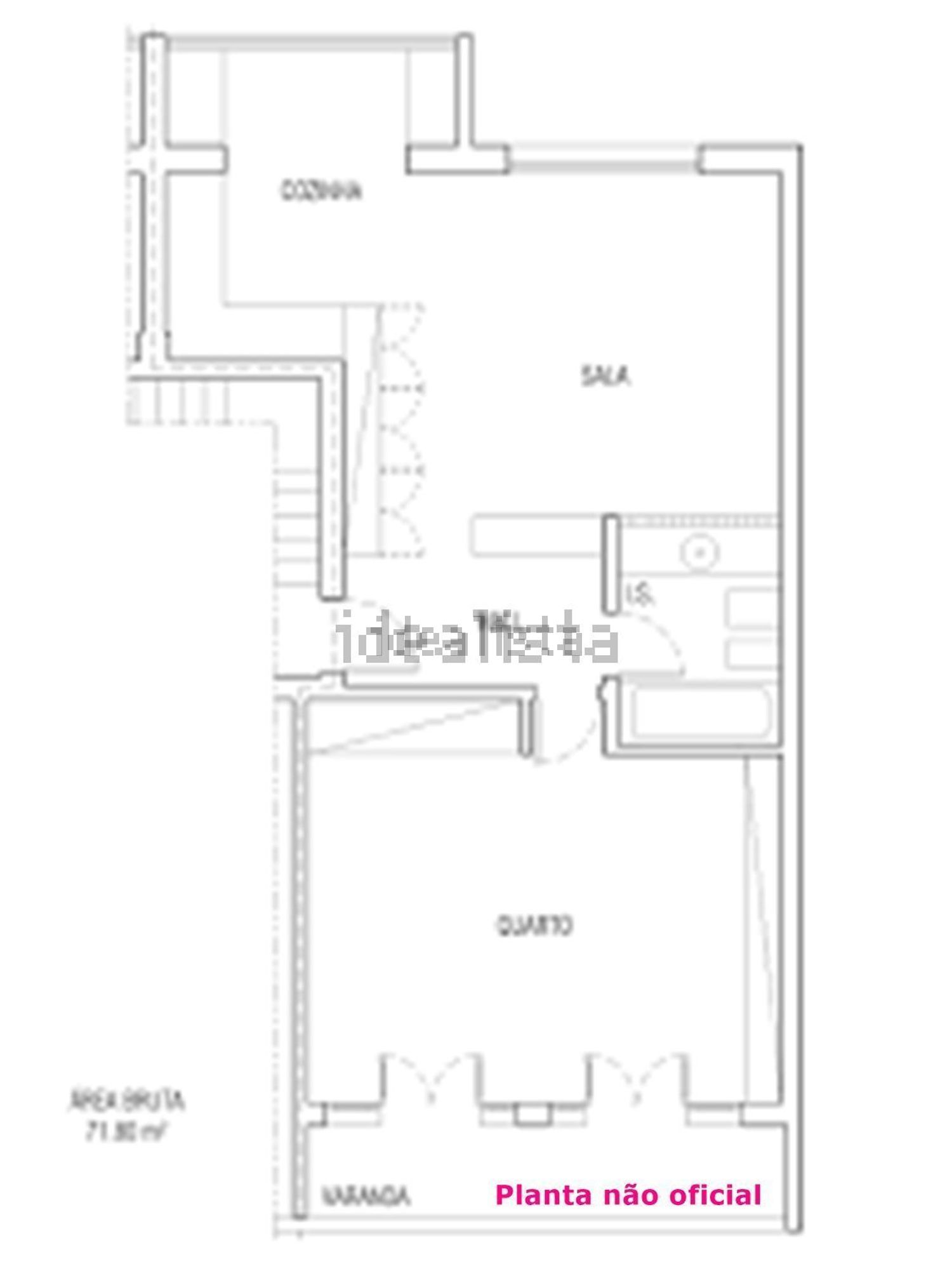 公寓 t3出售在Rua Ruben a - 平面图