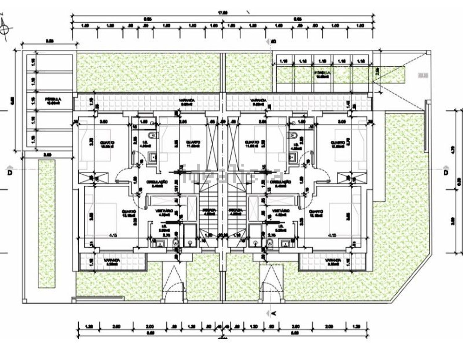 小楼房或独栋别墅出售在 Quinta das Laranjeiras - 平面图