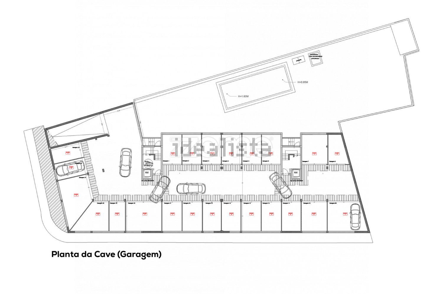 公寓 t2出售在Rua Engenheiro Custódio José Vilas Boas - 平面图