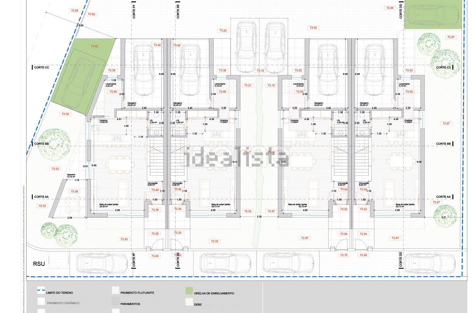 联排别墅出售在Travessa das Bouças s/n - 平面图