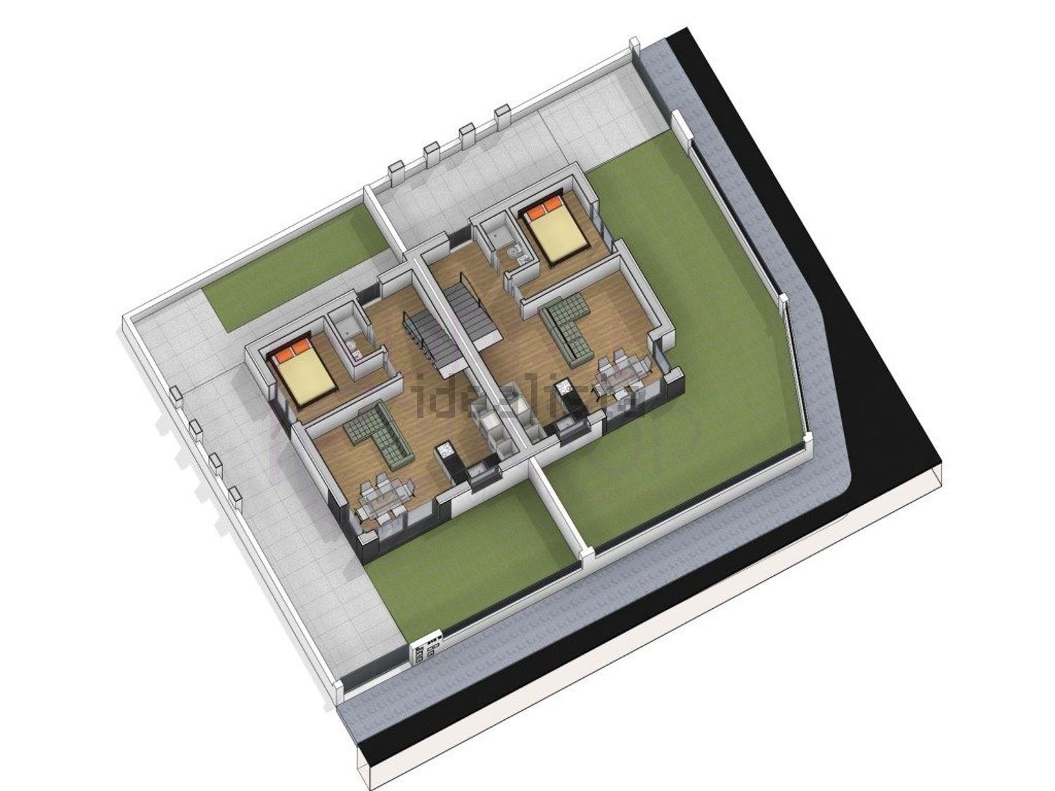 小楼房或独栋别墅出售在 Bairro Novo - Quinta Dona Maria - 平面图