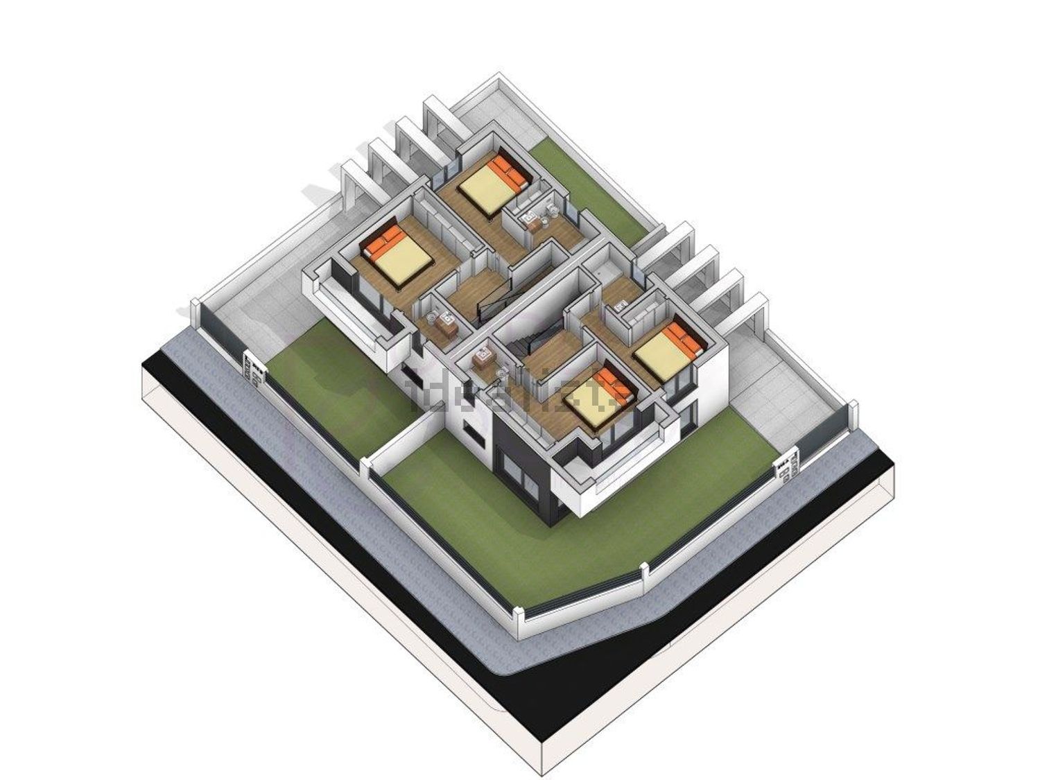 小楼房或独栋别墅出售在 Bairro Novo - Quinta Dona Maria - 平面图