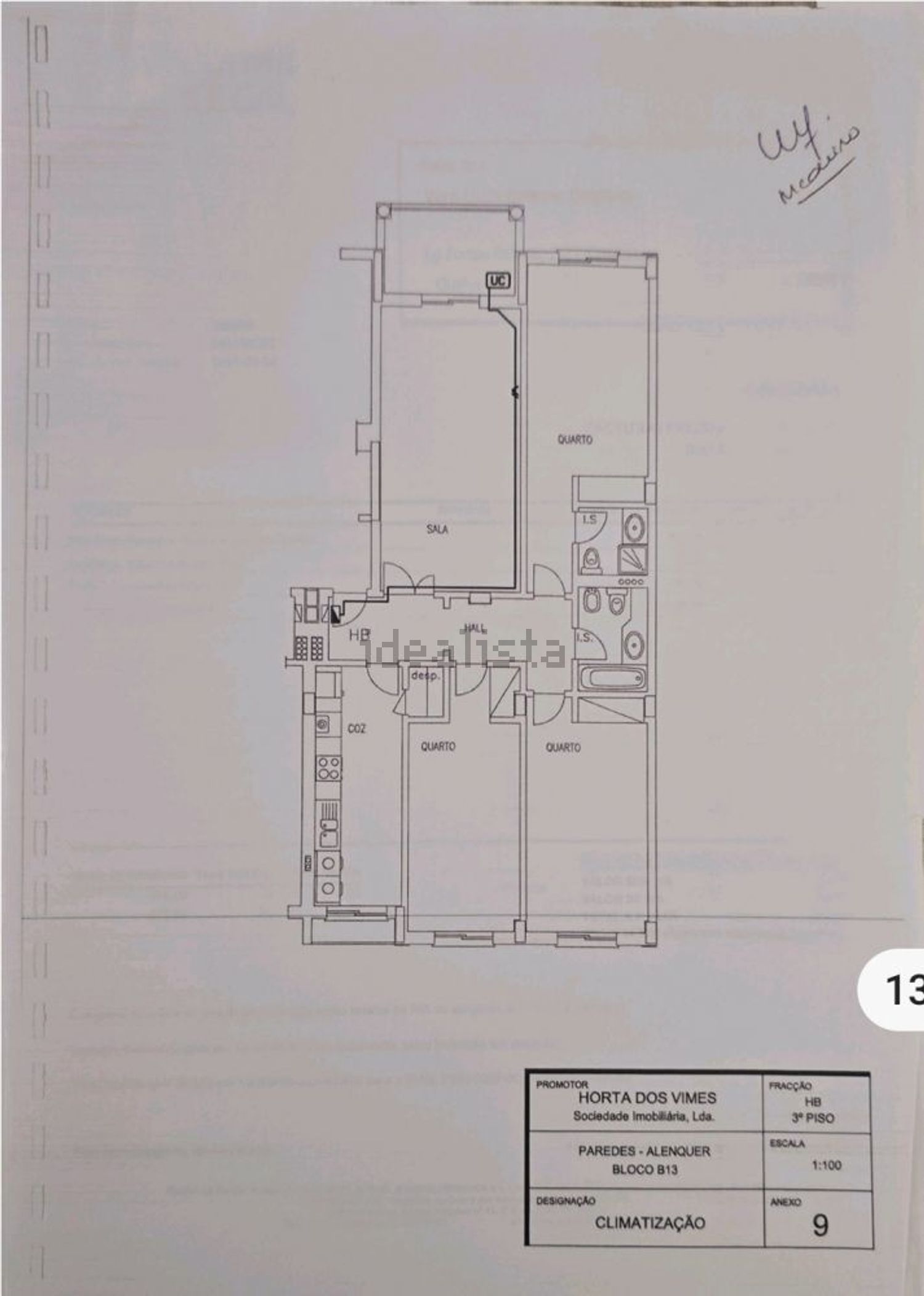 公寓 t3出售在 Quinta de São Clemente, 132 - 平面图