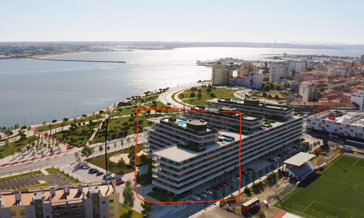 公寓 t3出售在Rua Bombeiros Voluntários do Barreiro, 31 - 视线
