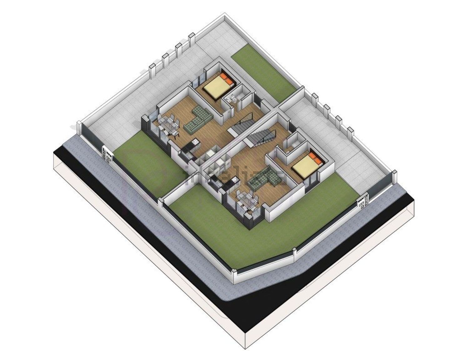 小楼房或独栋别墅出售在 Bairro Novo - Quinta Dona Maria - 平面图