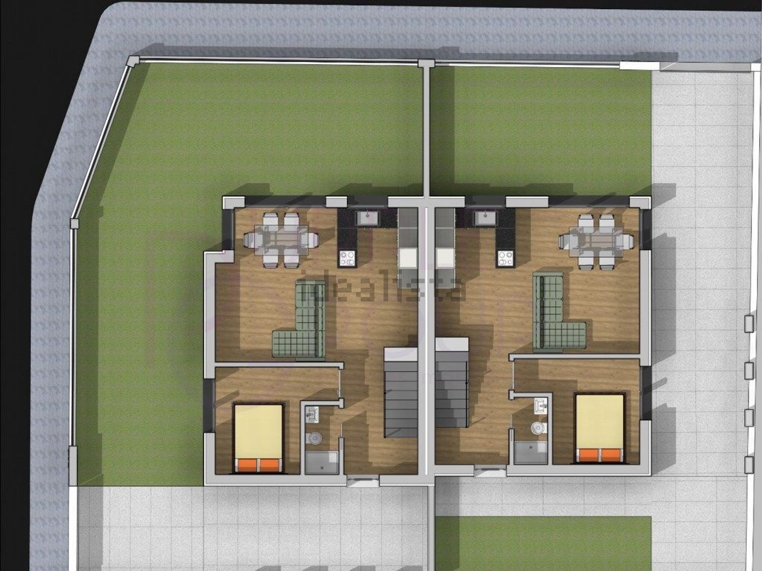小楼房或独栋别墅出售在 Bairro Novo - Quinta Dona Maria - 平面图