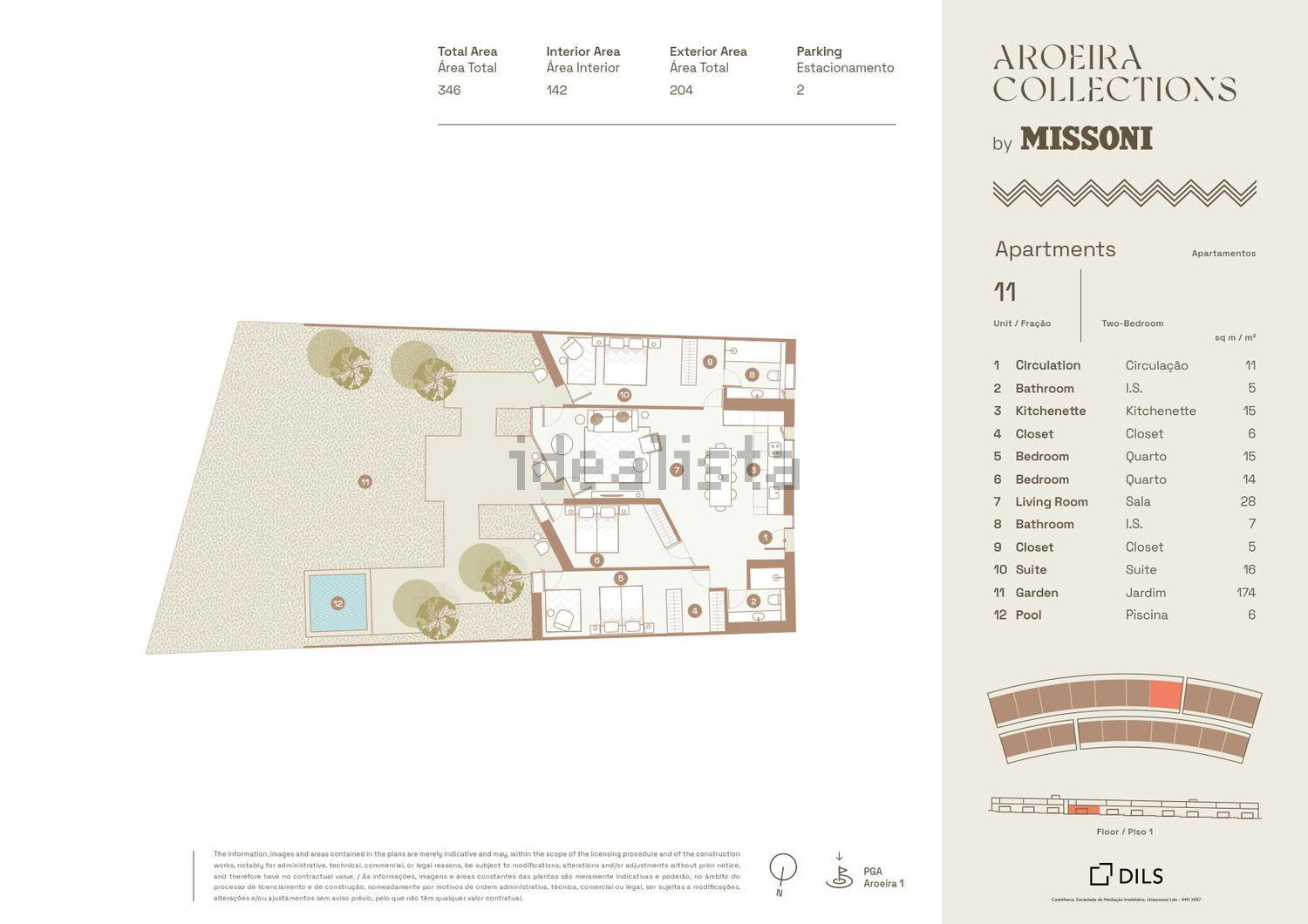 公寓 t3出售在 Herdade da Aroeira s/n - 平面图