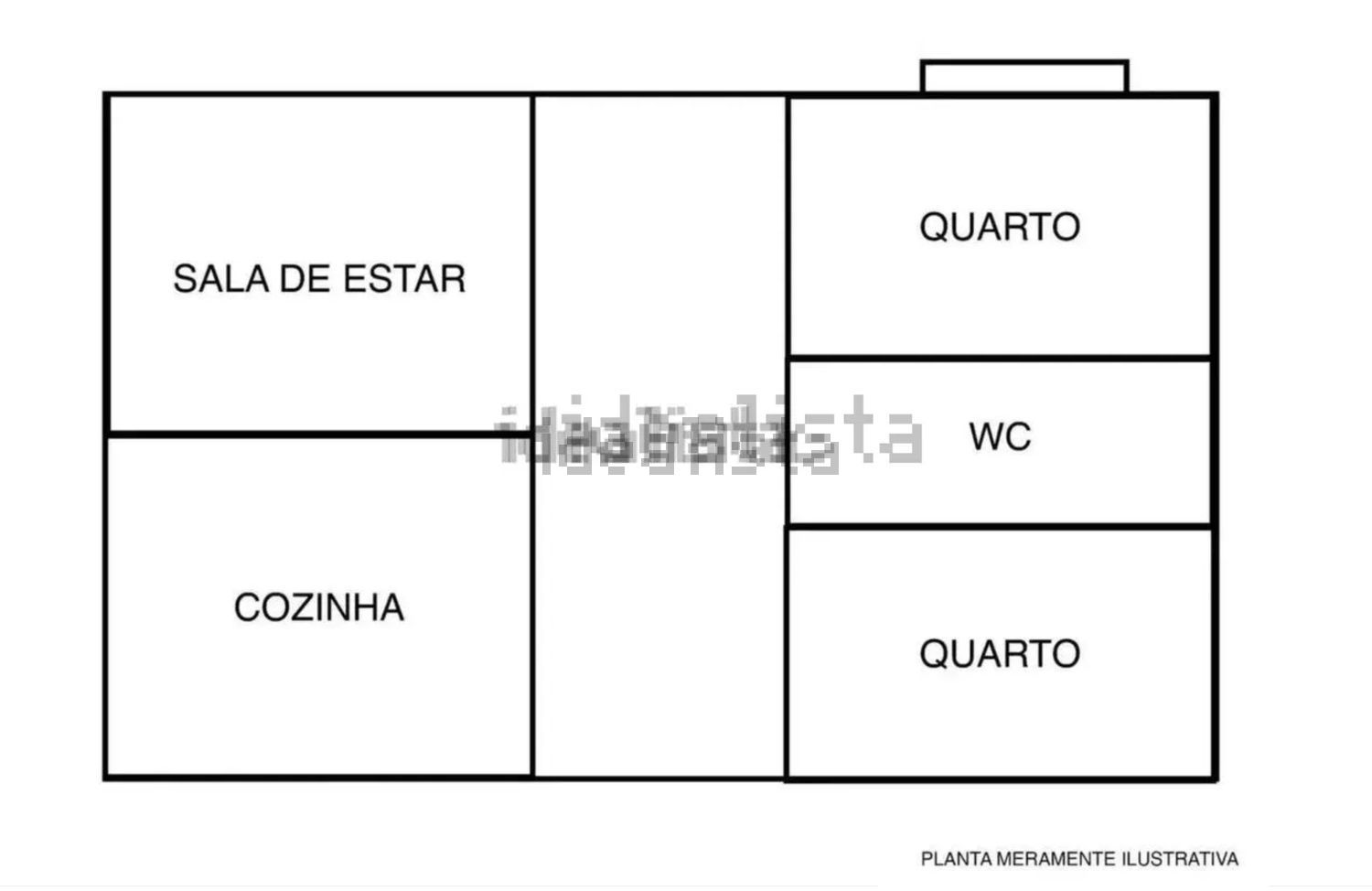 出租公寓 t1在Rua Júlio Lourenço Pinto, 111 - 平面图