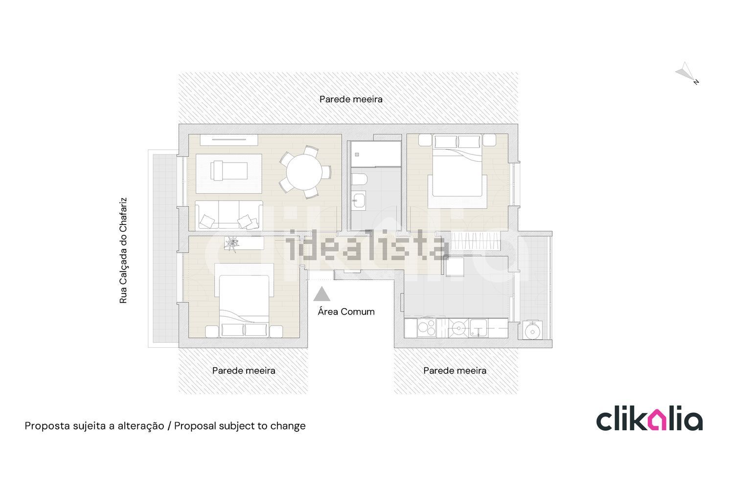 公寓 t2出售在 Calçada Chafariz - 平面图
