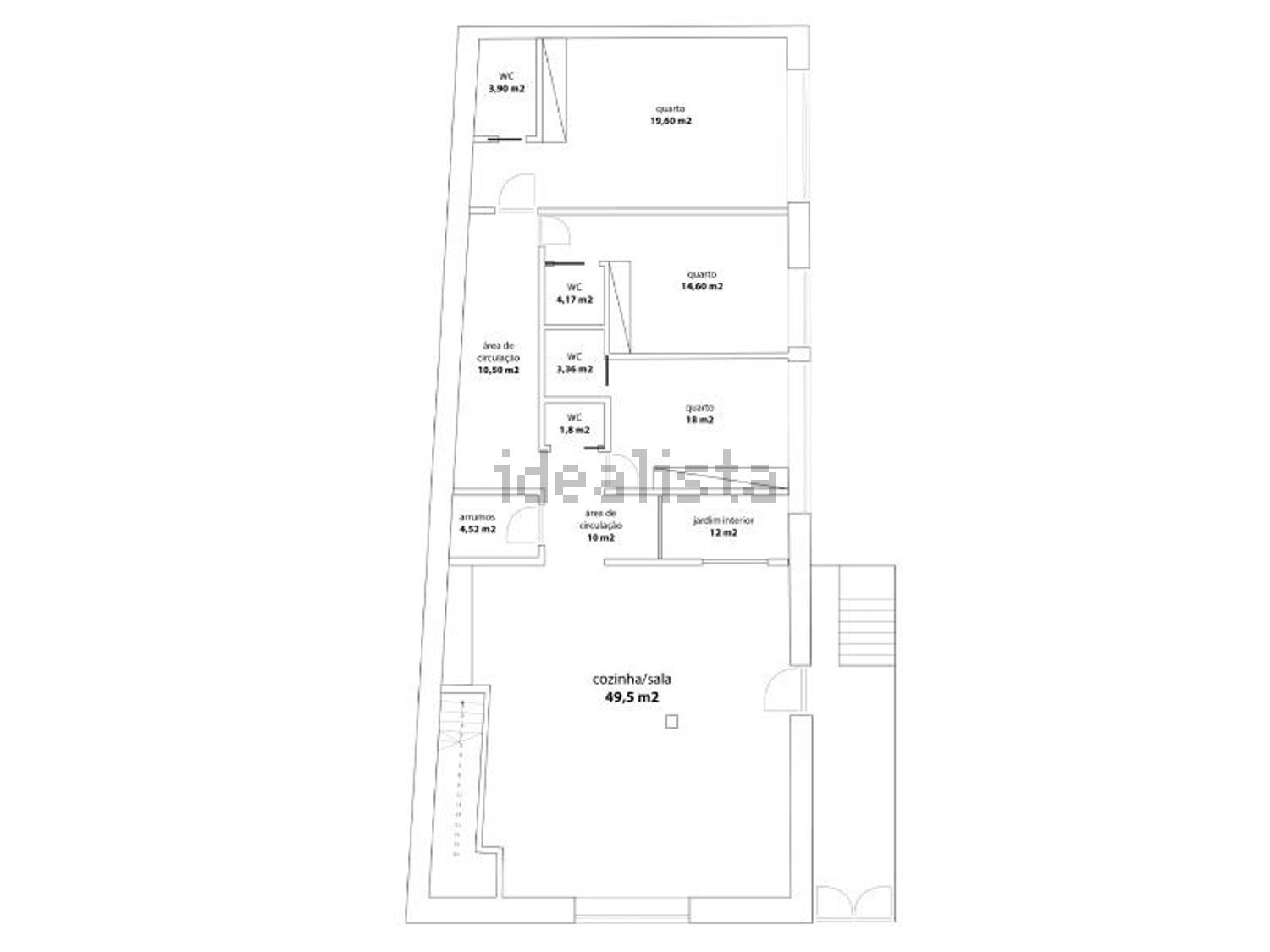 公寓 t3出售在Rua Miguel Bombarda, 123 - 平面图
