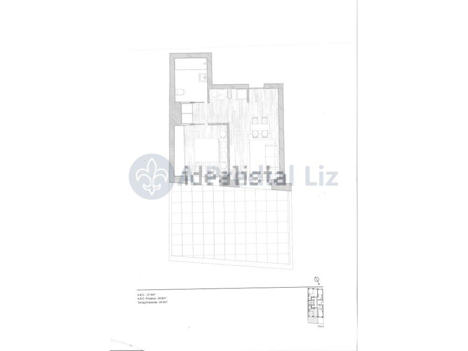 出租公寓 t1在 Casa da Música - 平面图