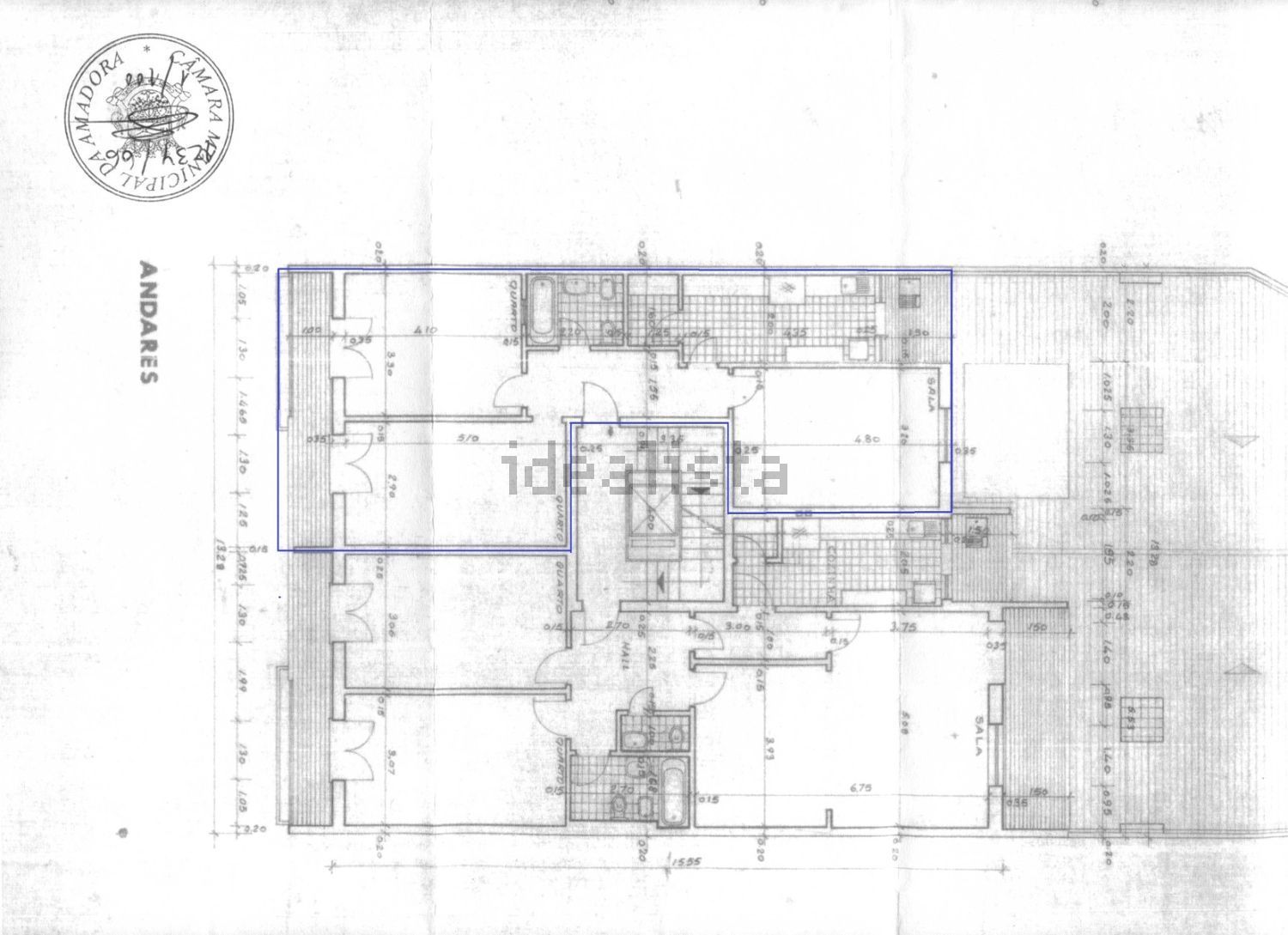 出租公寓 t2在Avenida da República, 32 - 平面图