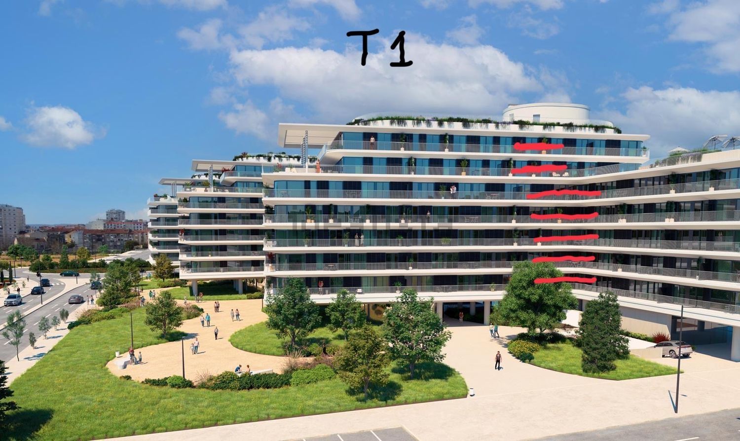 公寓 t3出售在Rua Bombeiros Voluntários do Barreiro, 31 - 视线