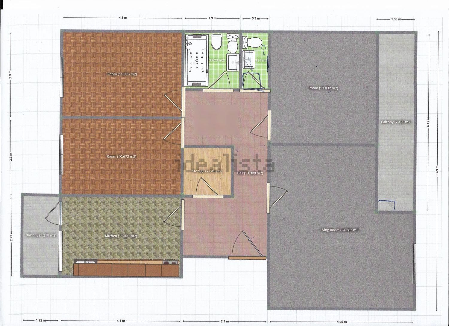 公寓 t3出售在Rua Bela Vista, 22 - 平面图
