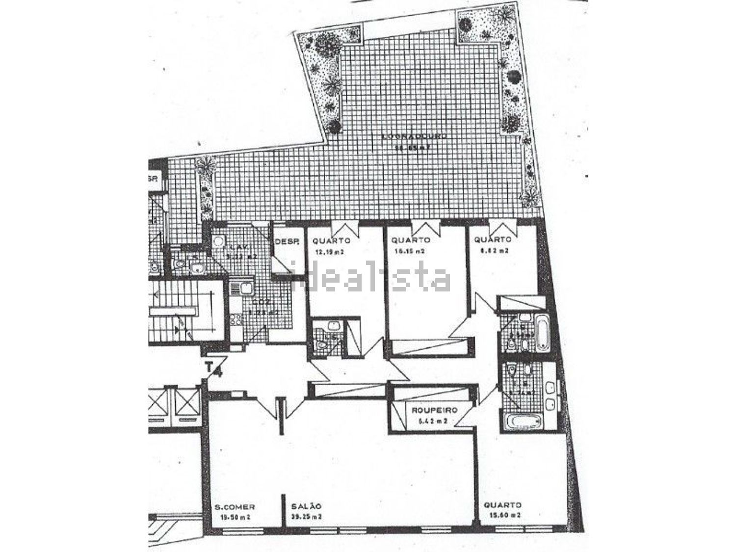 出租公寓 t5在Rua de São Bernardo - 平面图