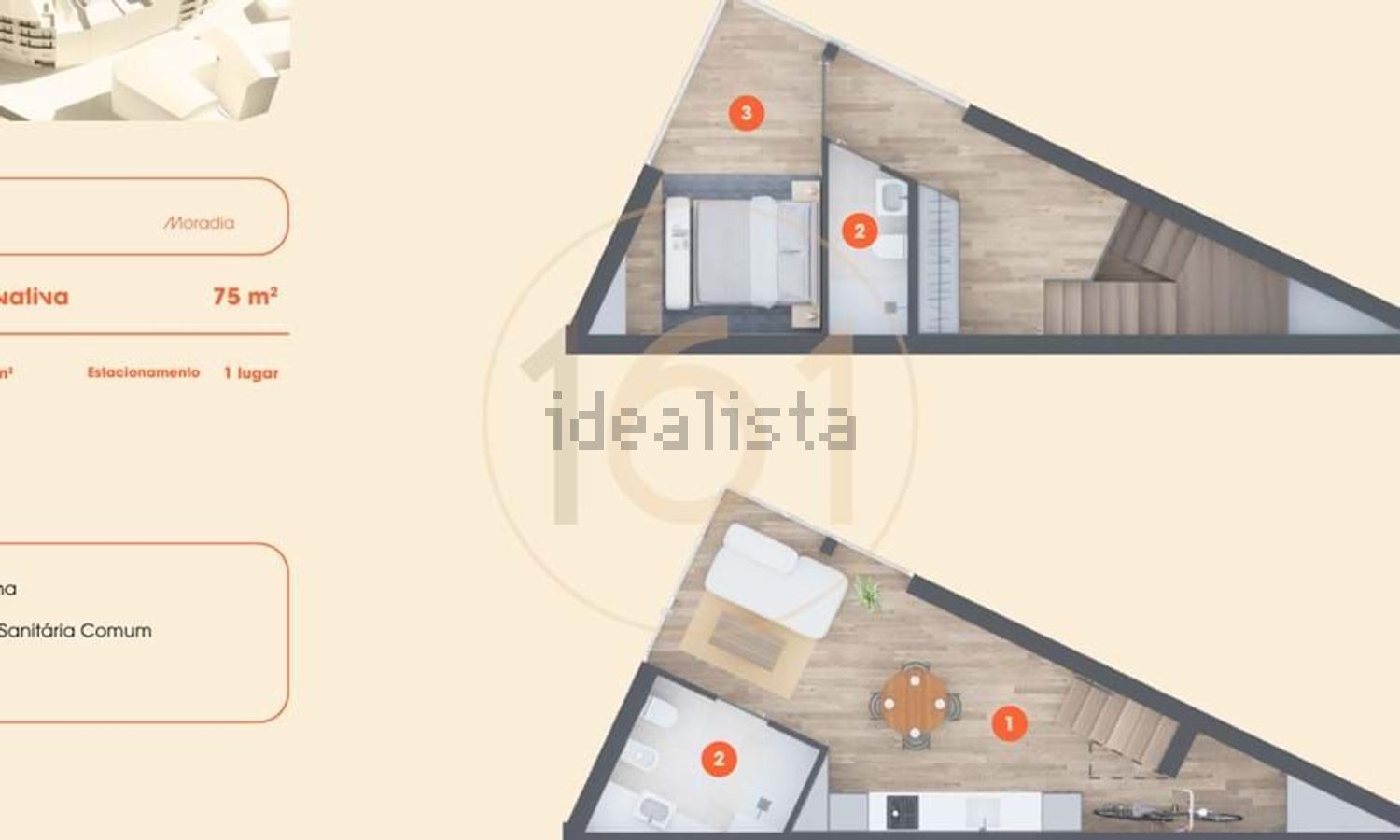 复式公寓出售在 Ouro - Condominhas - 平面图