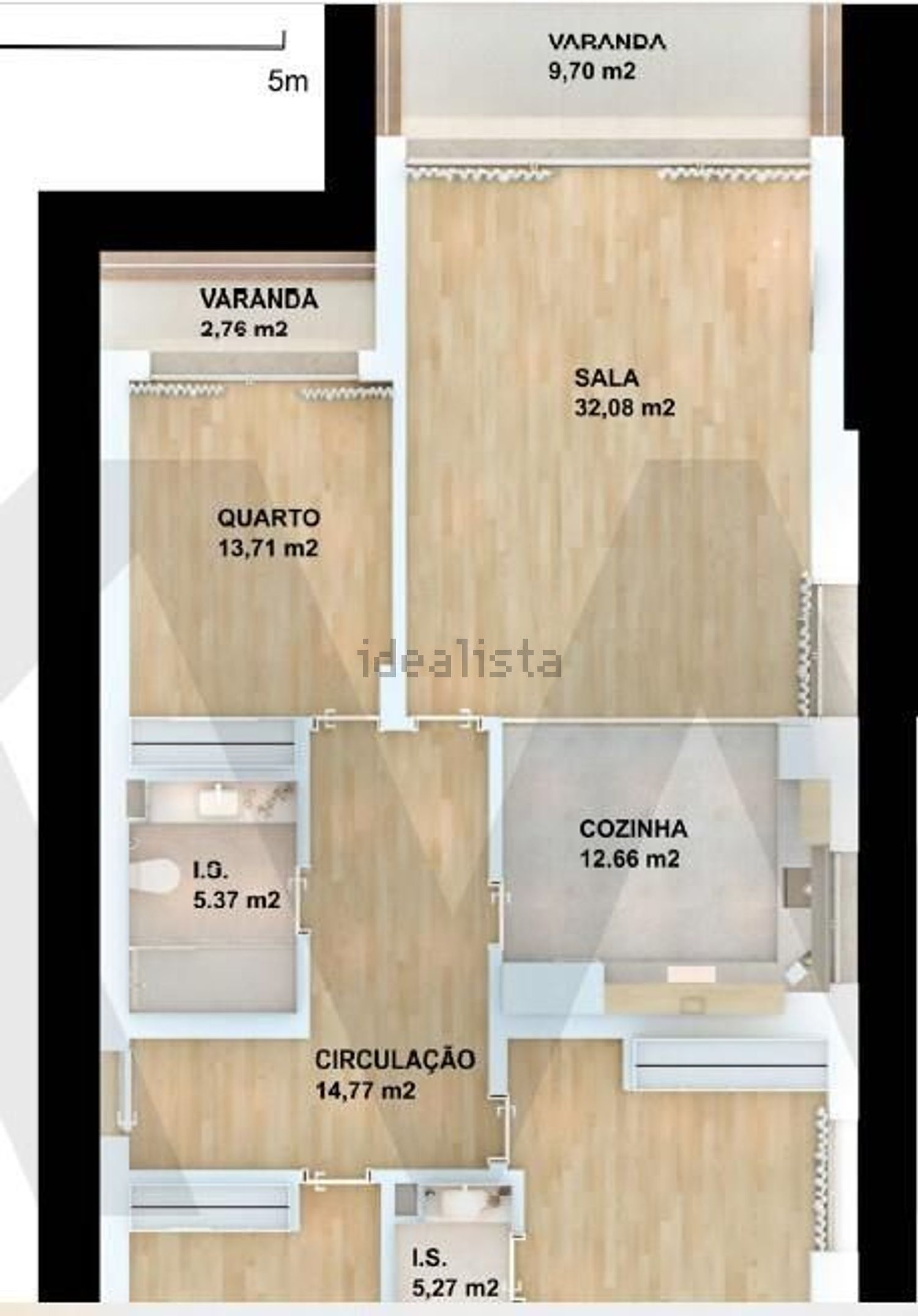 顶层公寓出售在 Forte São João - 平面图