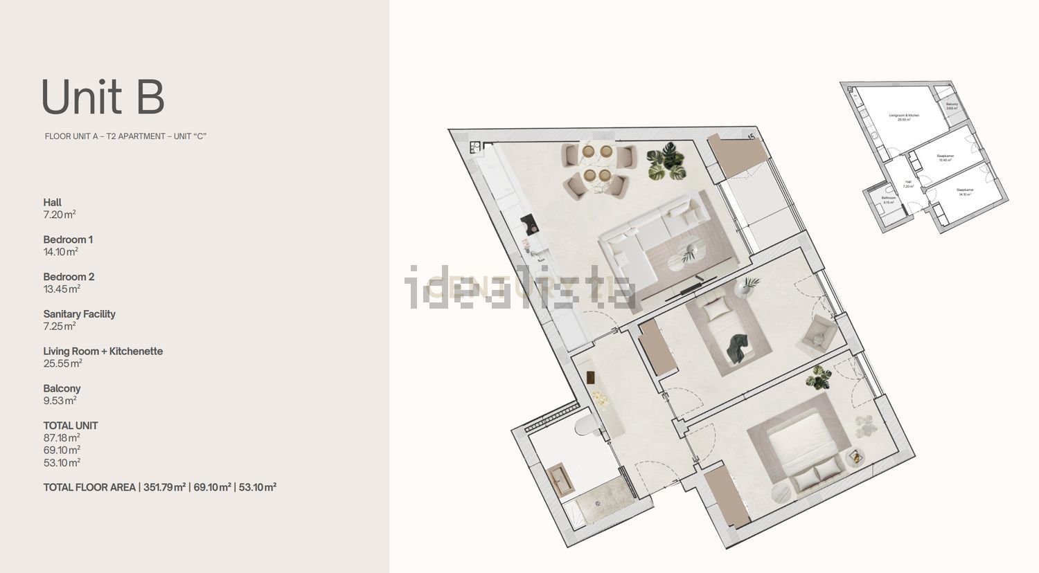 公寓 t2出售在Rua da Recosta, 43 - 平面图