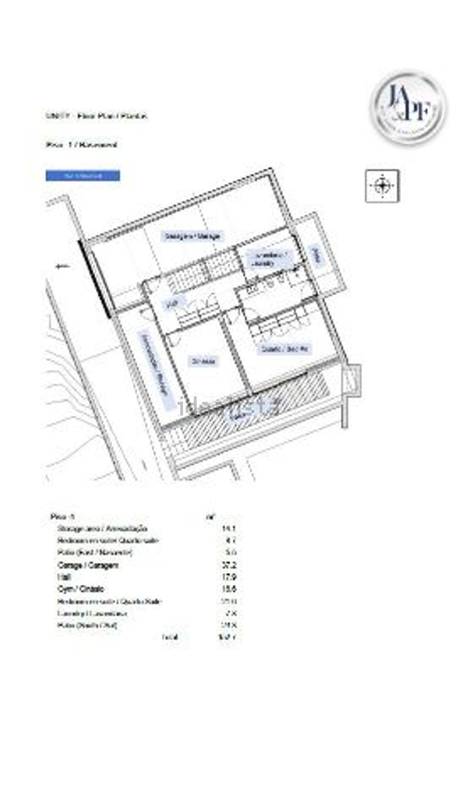 小楼房或独栋别墅出售在Rua Florbela Espanca - 平面图