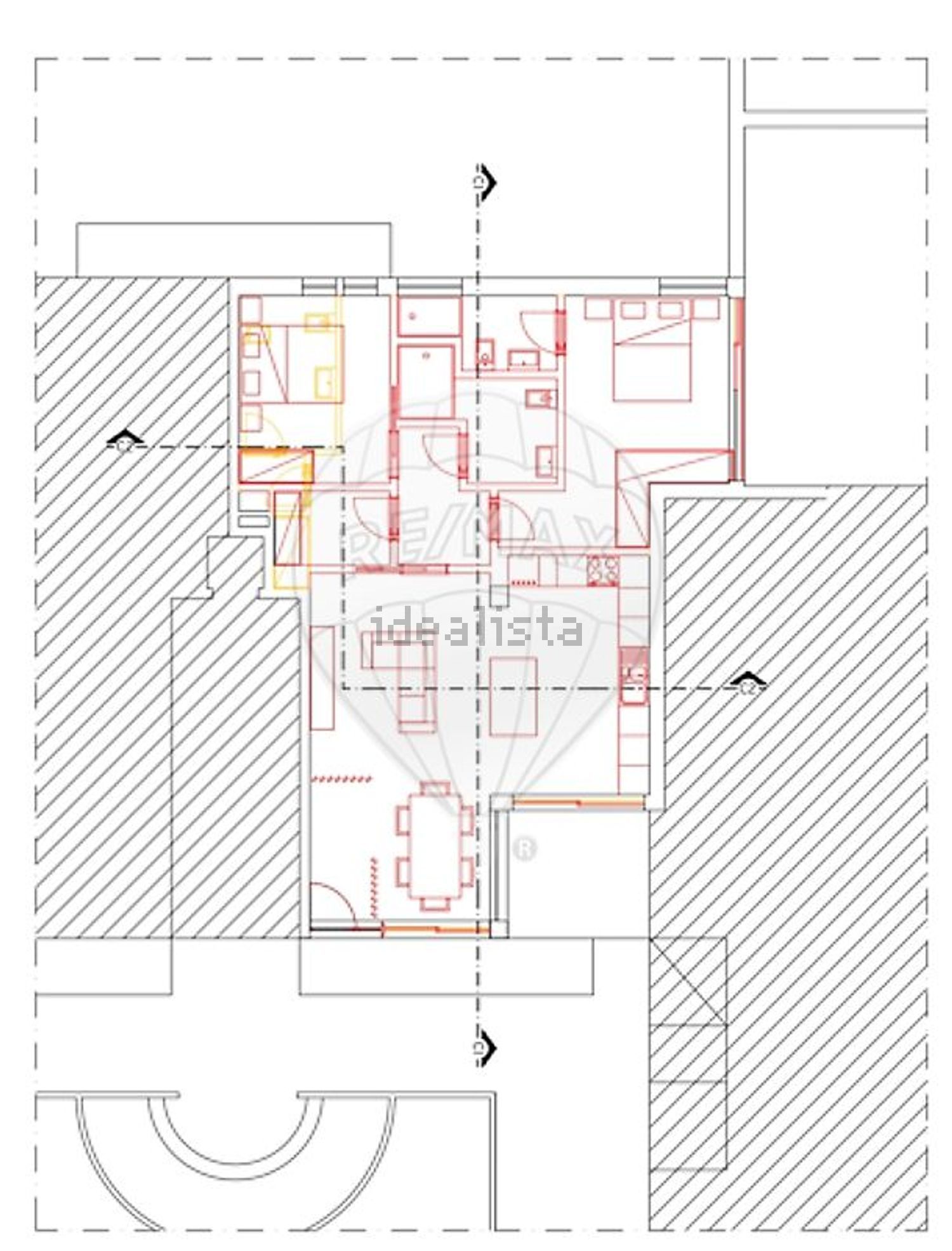 公寓 t2出售在Rua de Freamunde de Cima - 平面图
