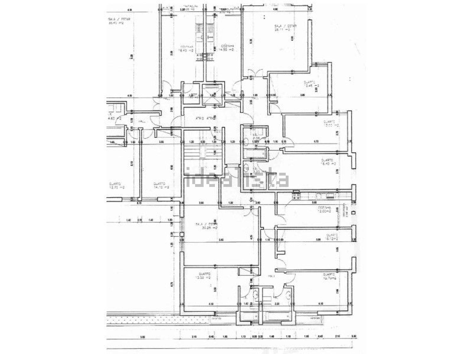出租公寓 t3在Rua Florbela Espanca, 10 - 平面图
