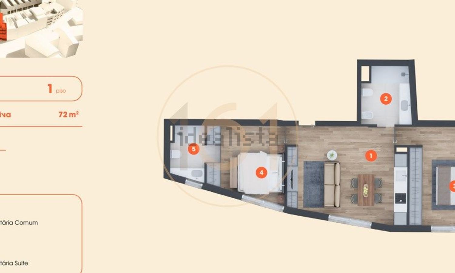 公寓 t2出售在 Ouro - Condominhas - 平面图