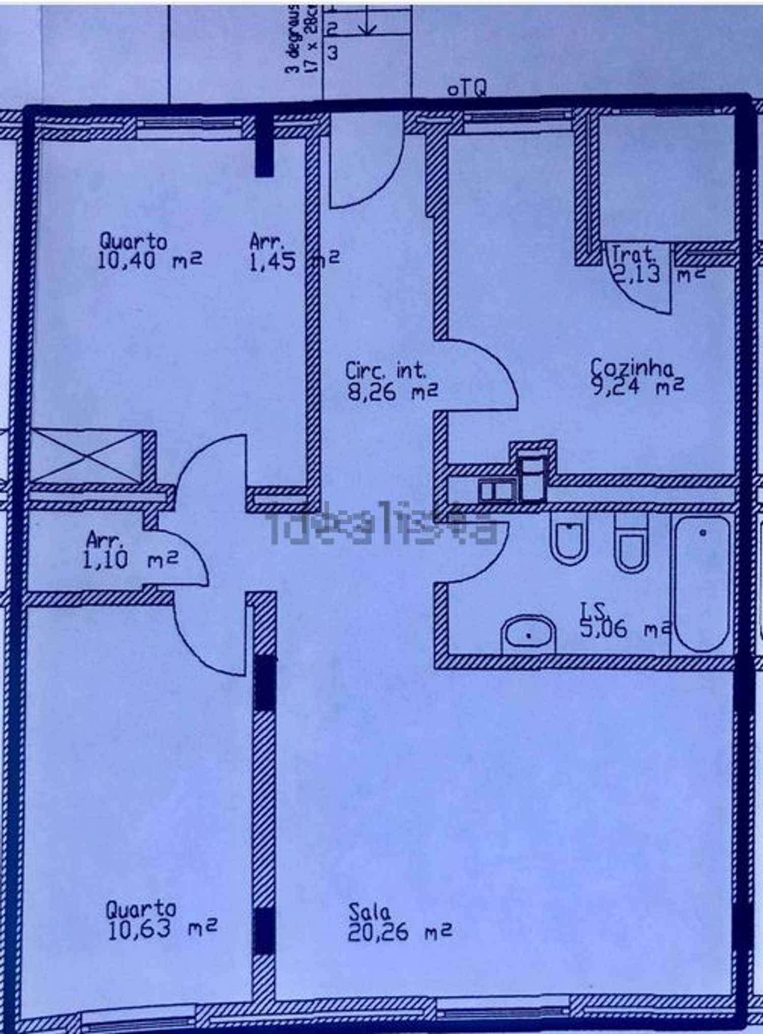 公寓 t2出售在Rua Maluda, 17 - 平面图