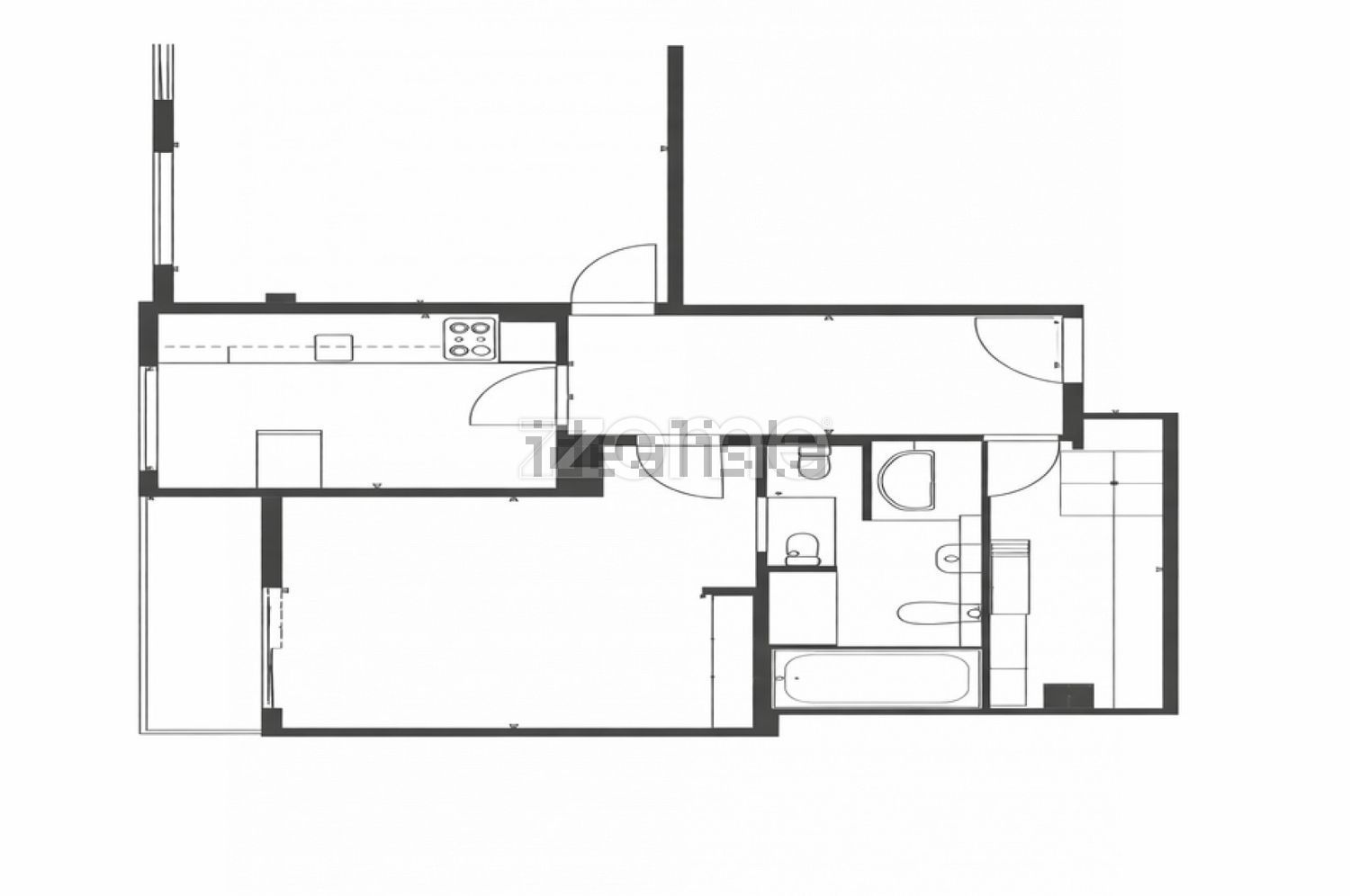 出租公寓 t2在Rua do Bairro da Areosa, 33 - 平面图