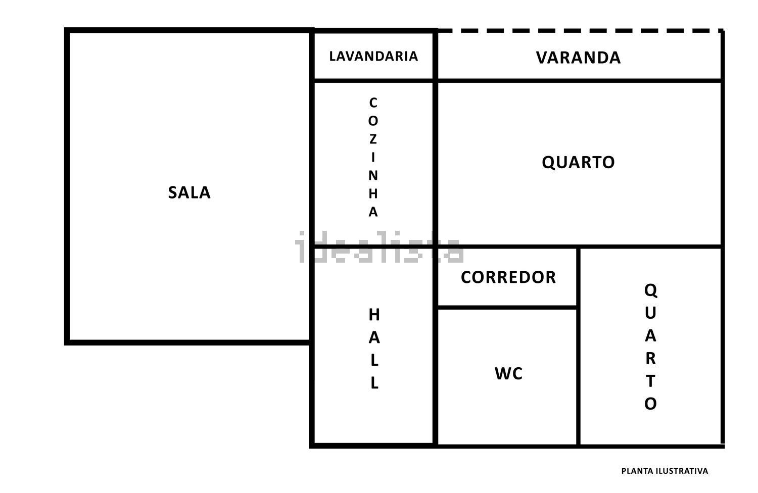 出租公寓 t2在Rua do Sol Poente - 平面图