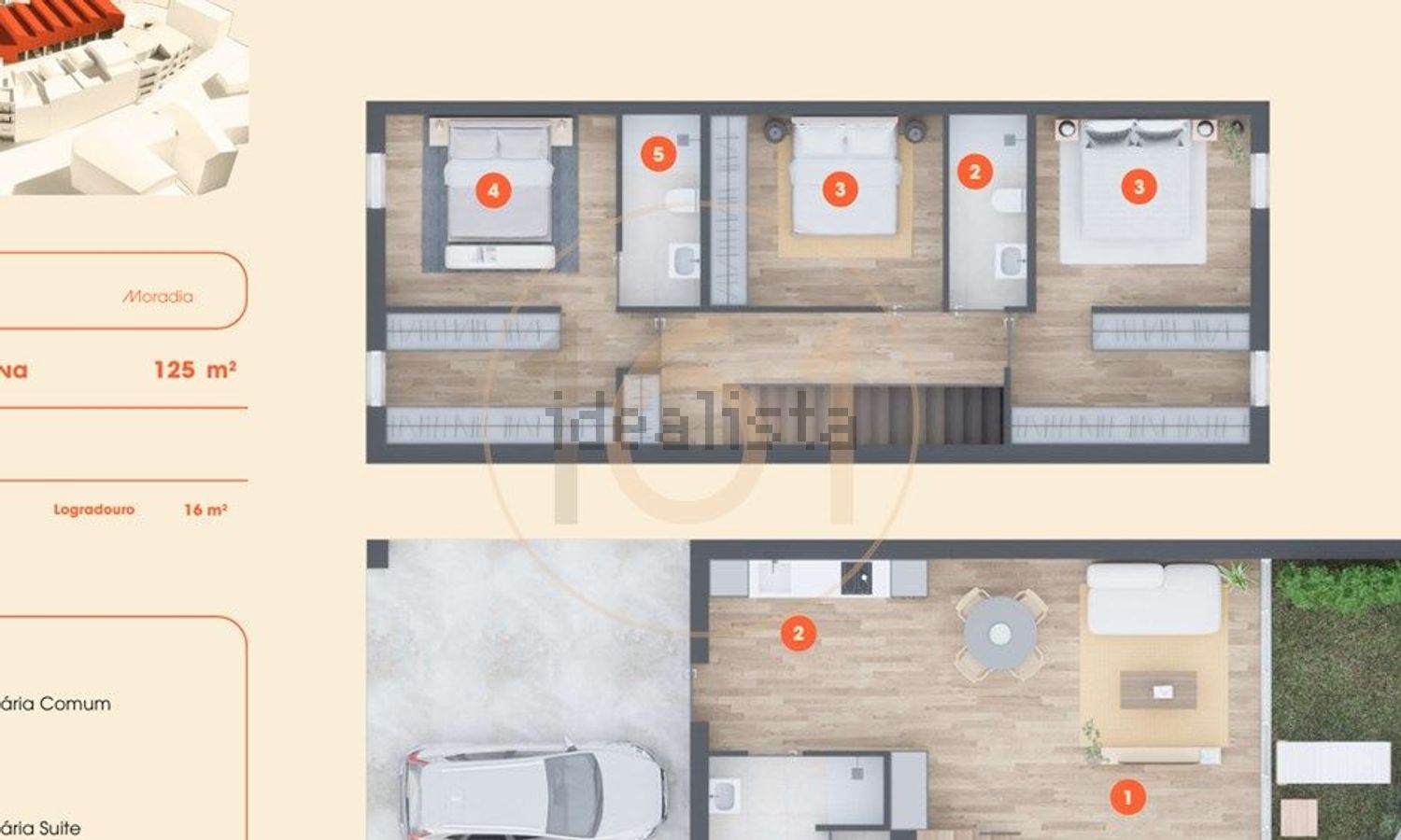 复式公寓出售在 Ouro - Condominhas - 平面图