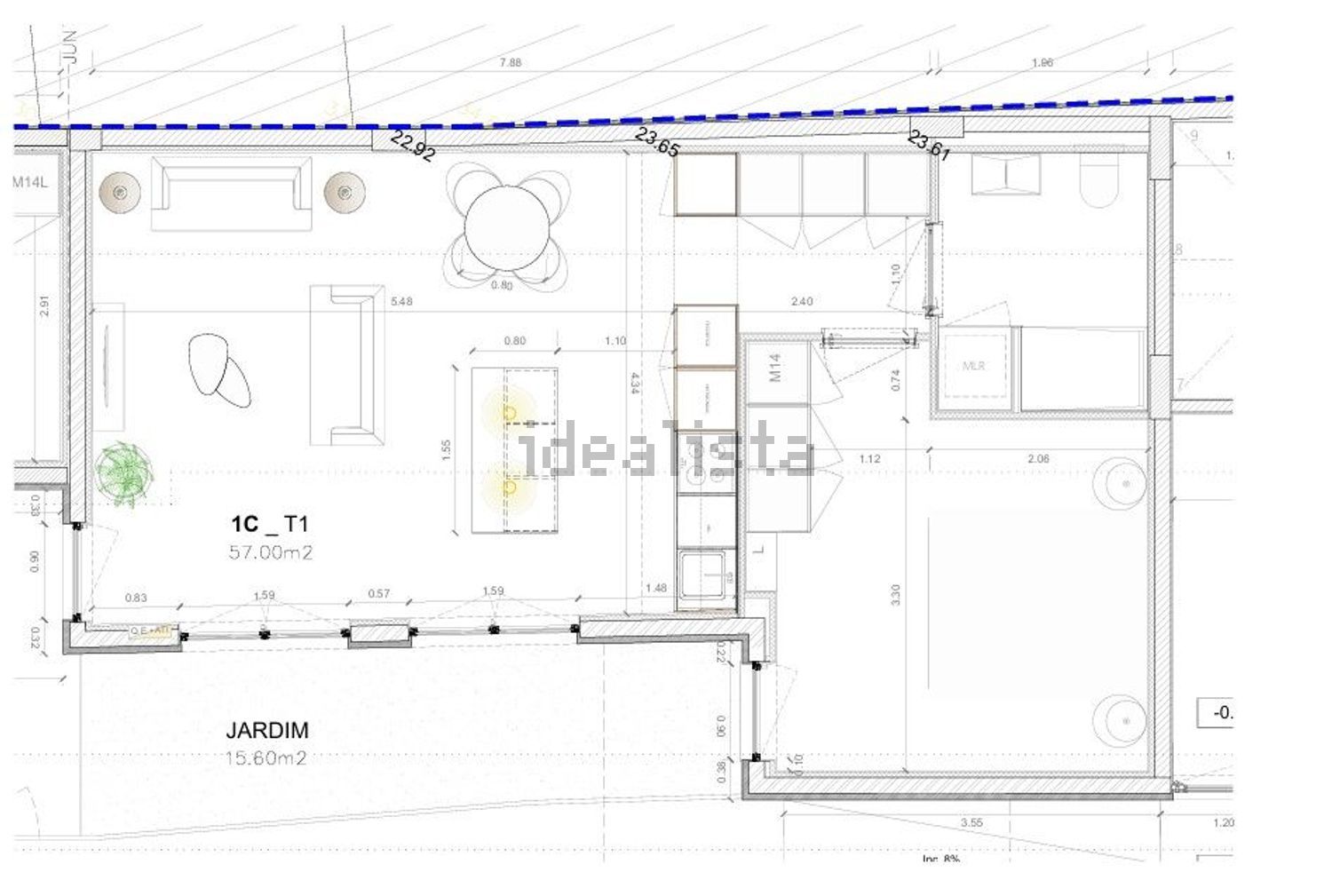 公寓 t1出售在Avenida Dom Afonso Henriques, 576 - 平面图