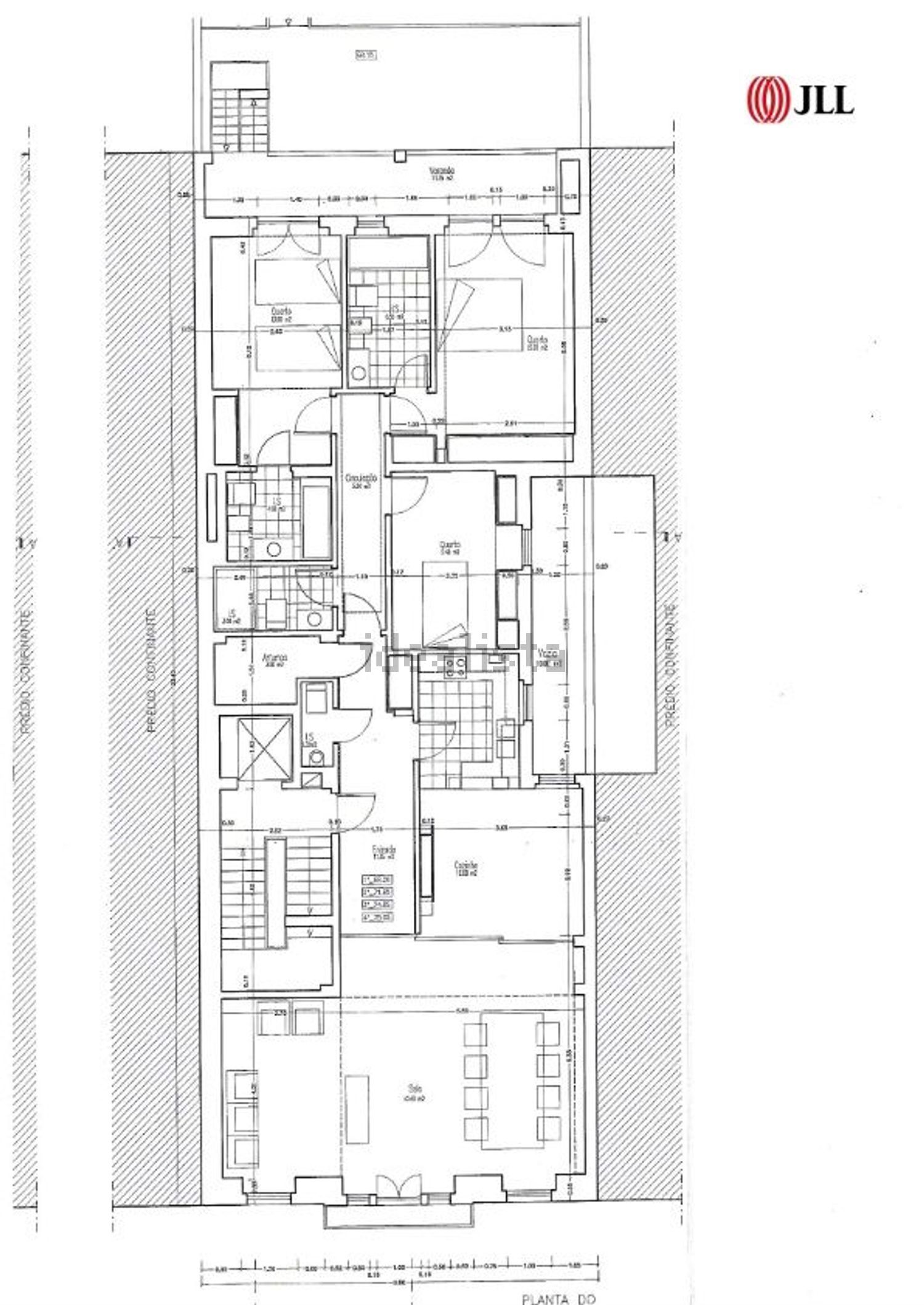 出租公寓 t3在 Gulbenkian - Praça Espanha - 平面图