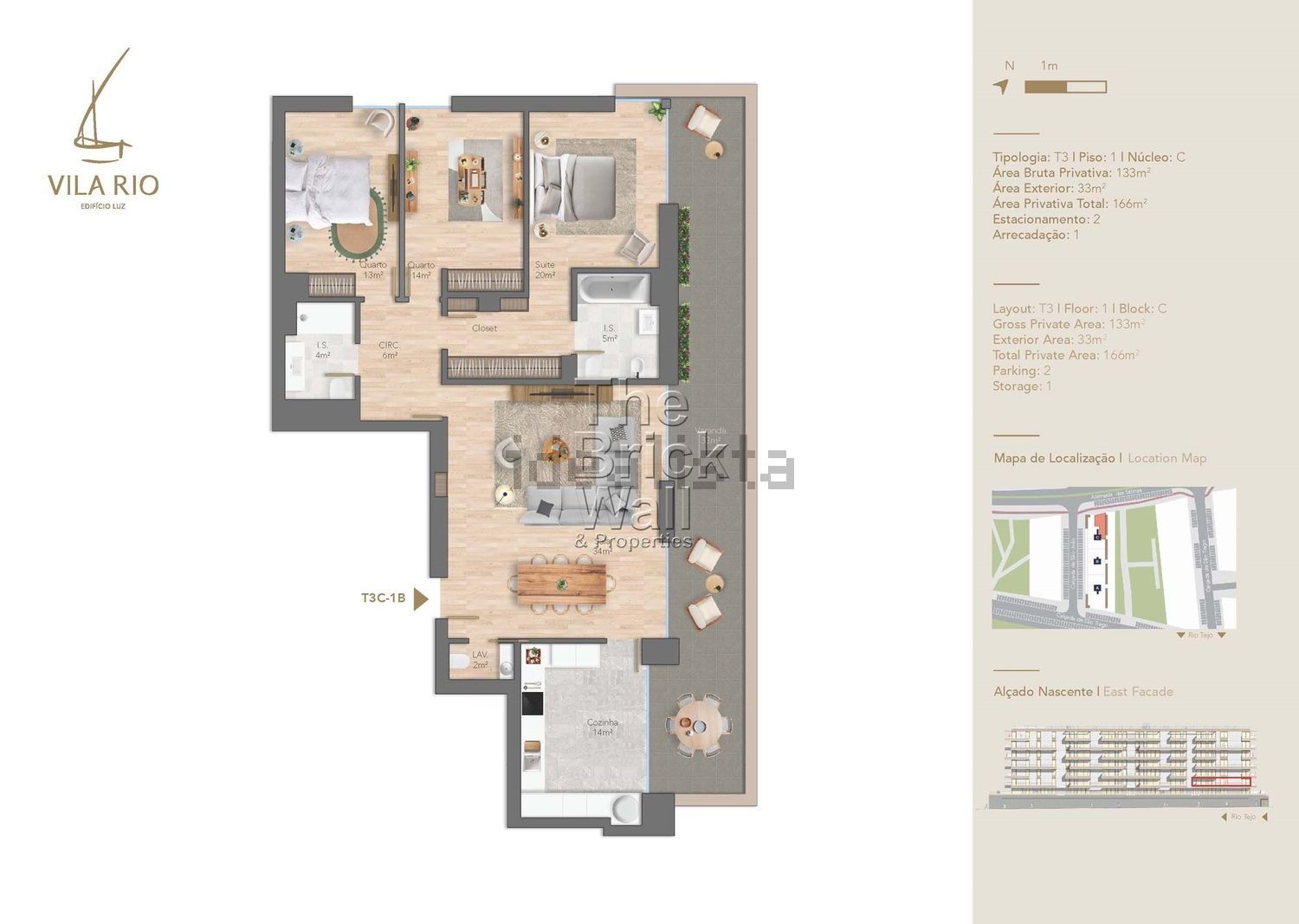 公寓 t3出售在 Póvoa de Santa Iria e Forte da Casa - 平面图