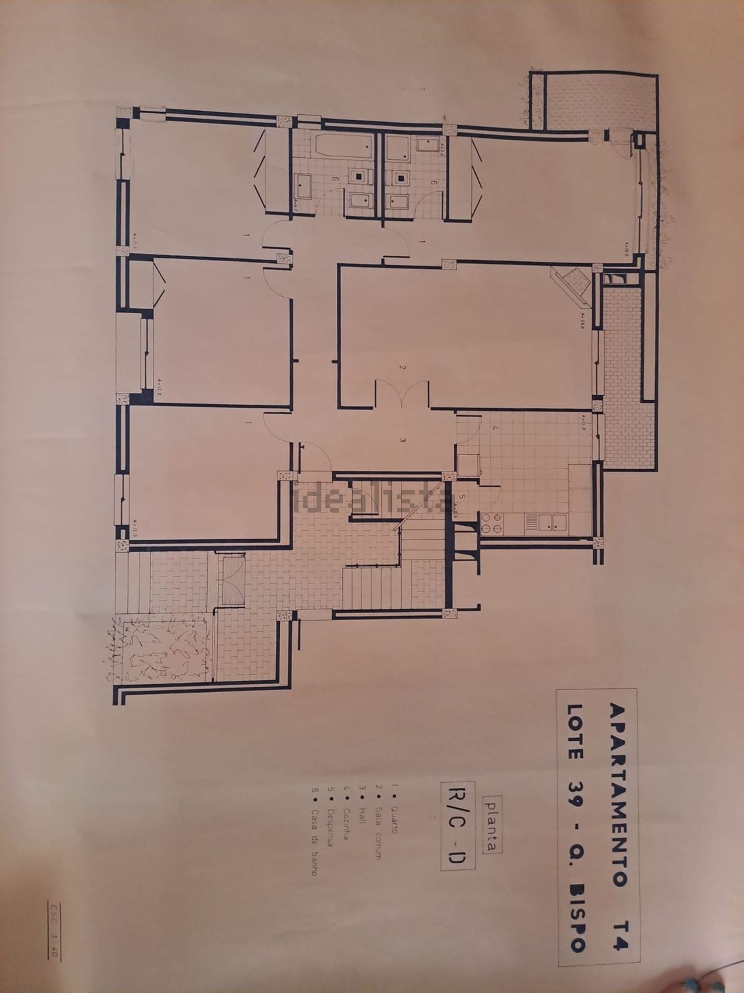 公寓 t4出售在Rua de Londres, 39 - 平面图