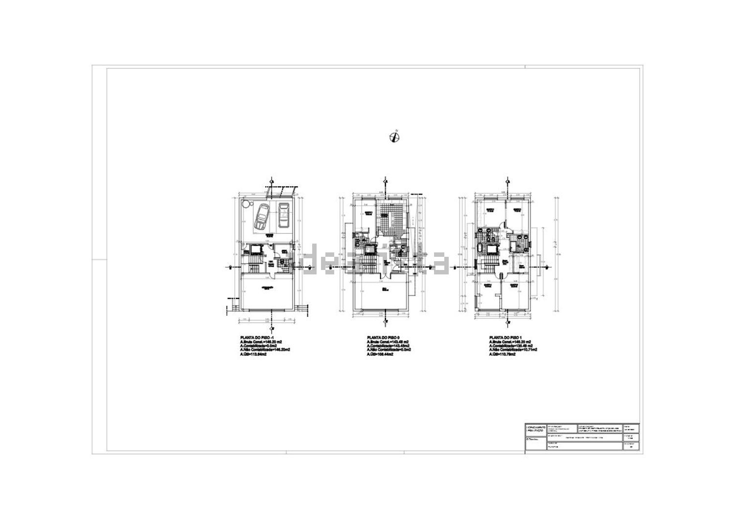 小楼房或独栋别墅出售在Praceta da Espargueira - 平面图