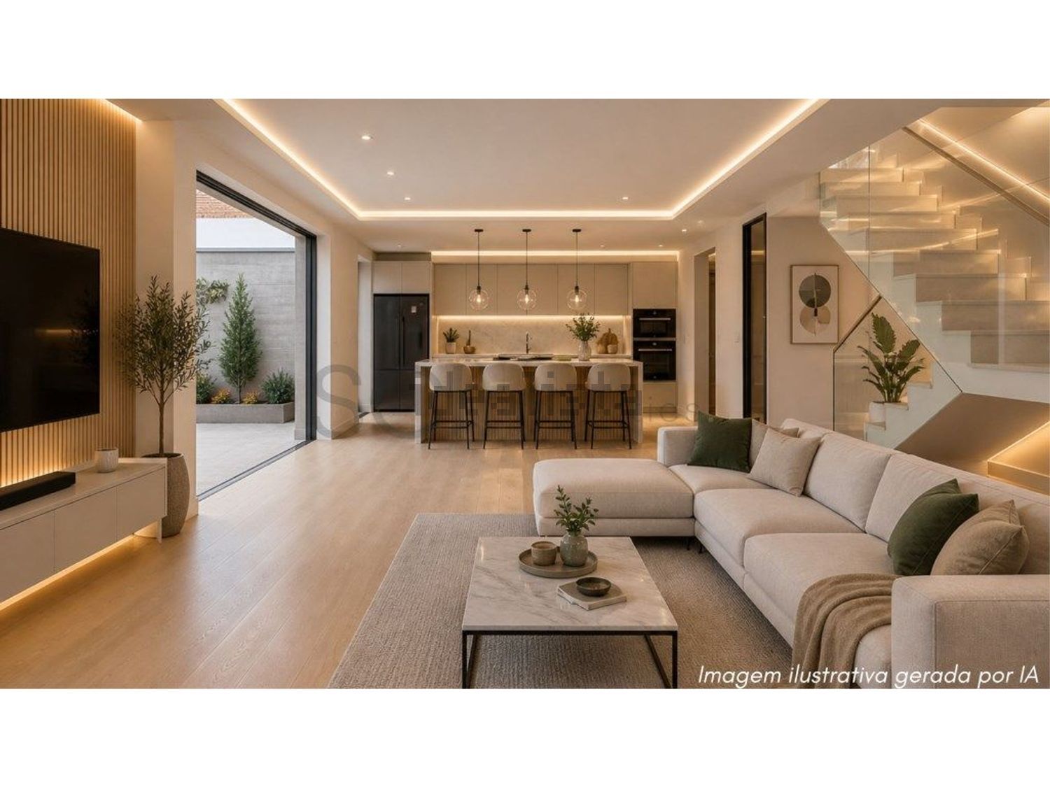 小楼房或独栋别墅出售在 Vila Nogueira de Azeitão - 客厅