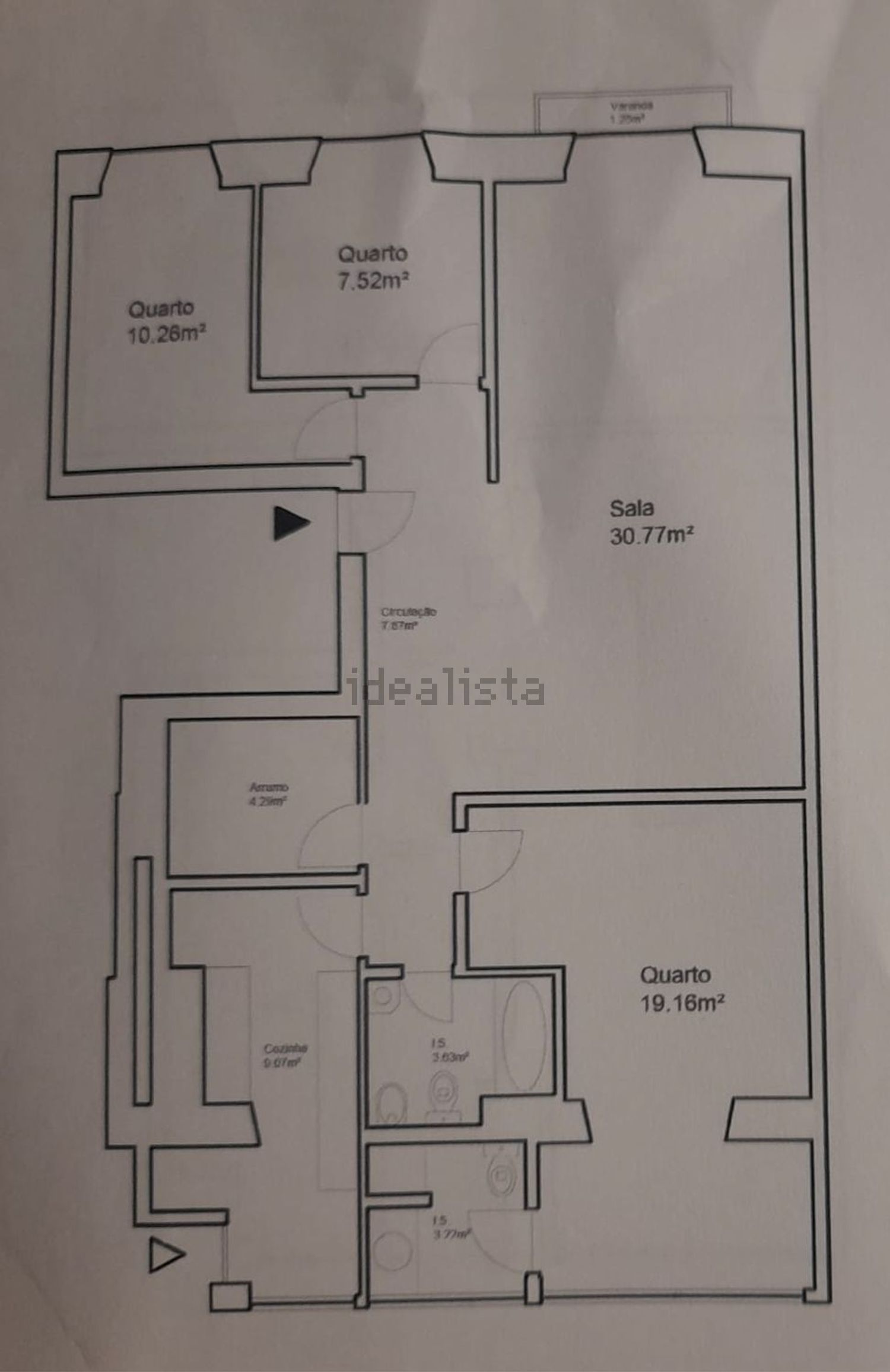 出租公寓 t3在Rua Quirino da Fonseca, 21 - 平面图