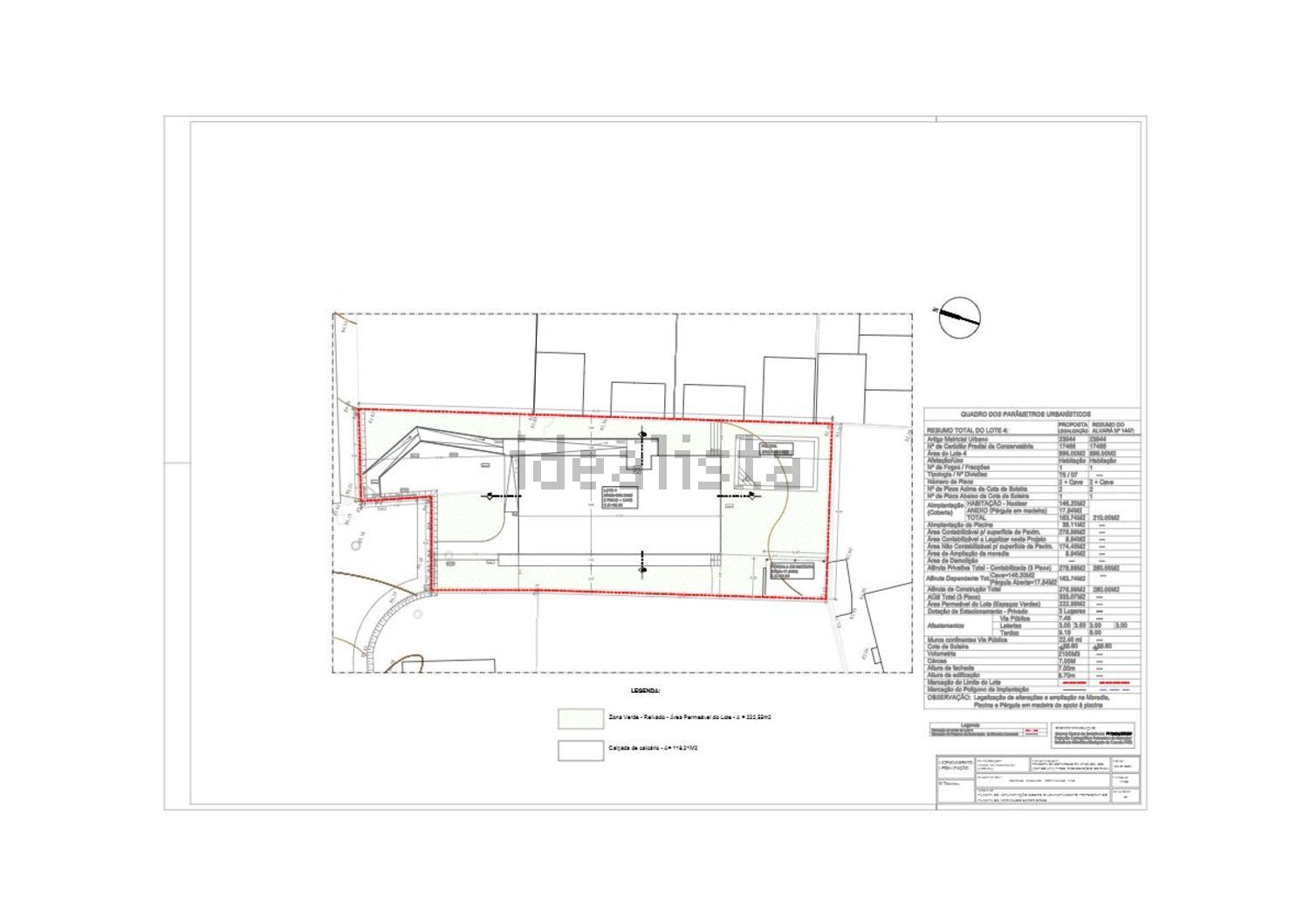 小楼房或独栋别墅出售在Praceta da Espargueira - 平面图