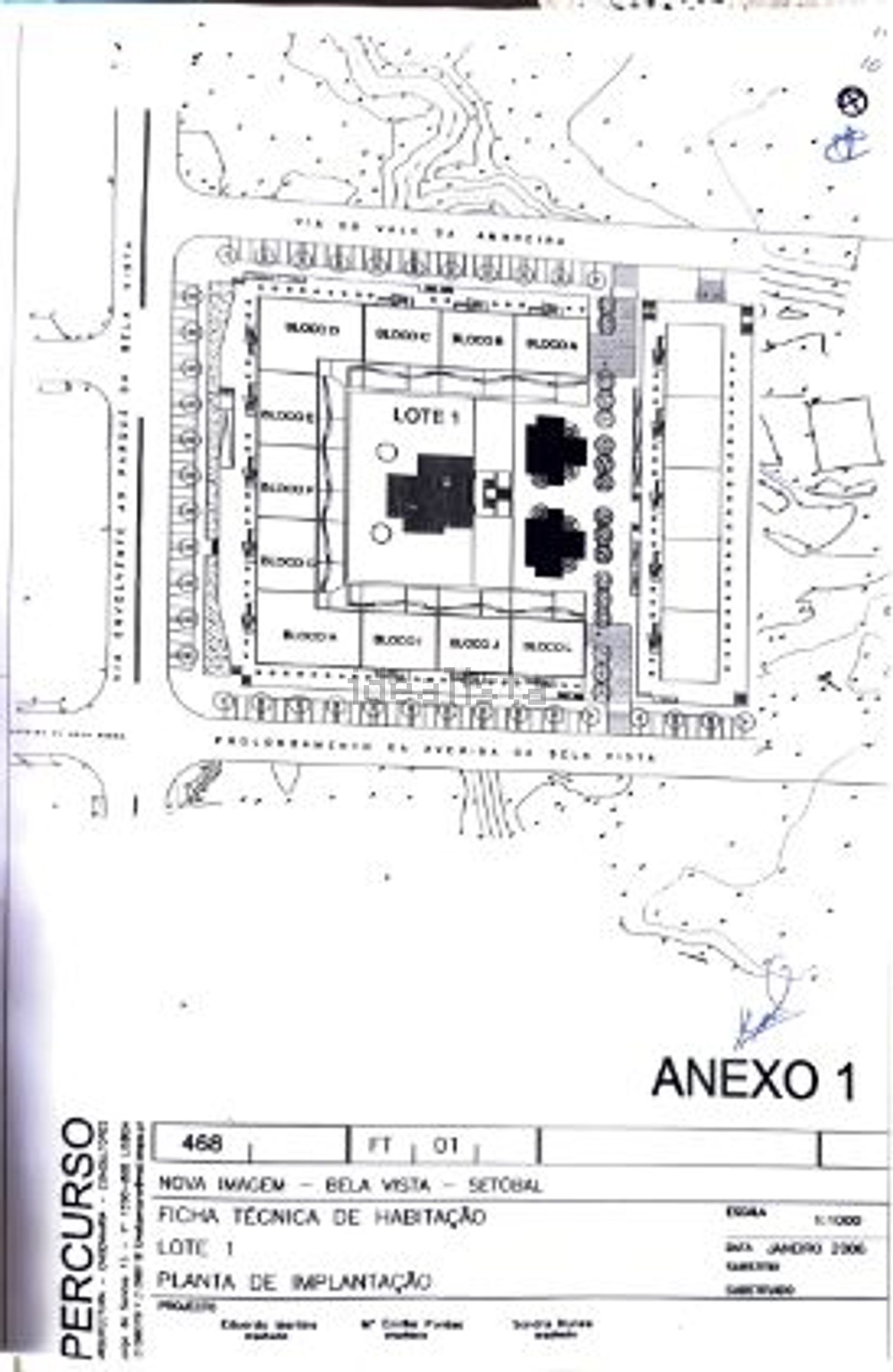 公寓 t1出售在Rua do Festroia s/n - 平面图