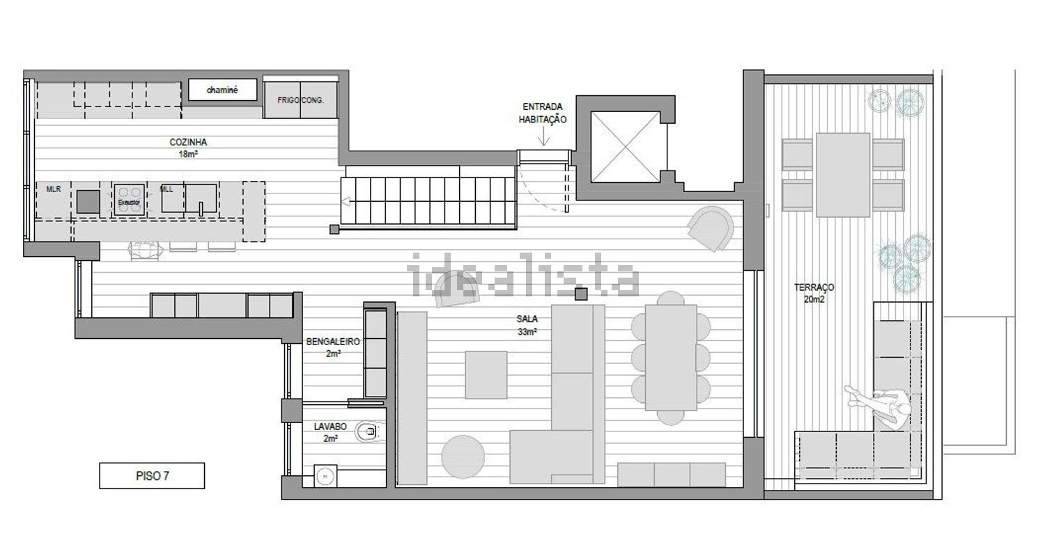 公寓 t3出售在Avenida de Roma - 平面图