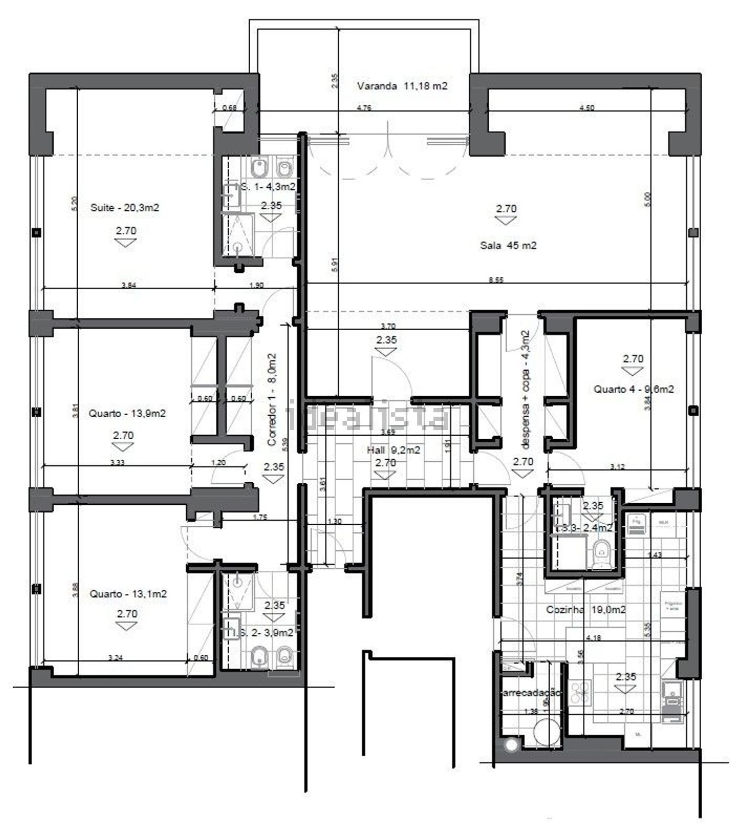 公寓 t4出售在Praça Alvalade - 平面图
