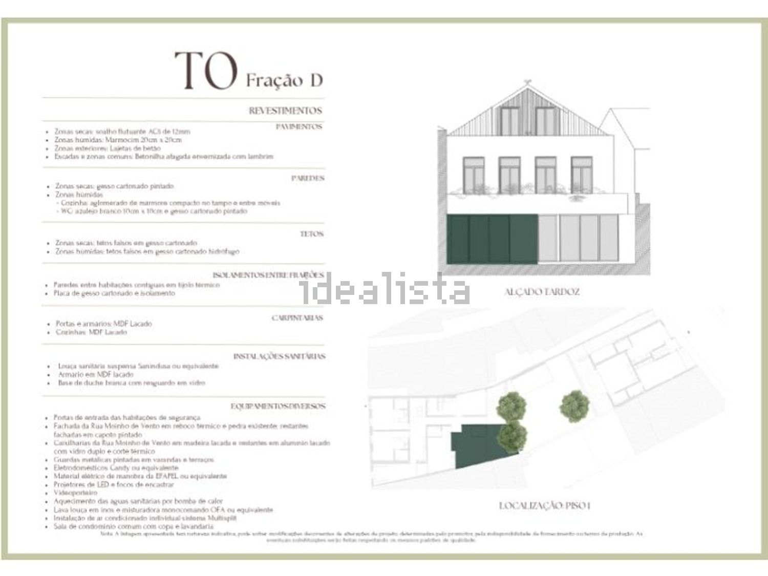 T0（单人公寓）出售在Rua Moínho de Vento, 203 - 平面图