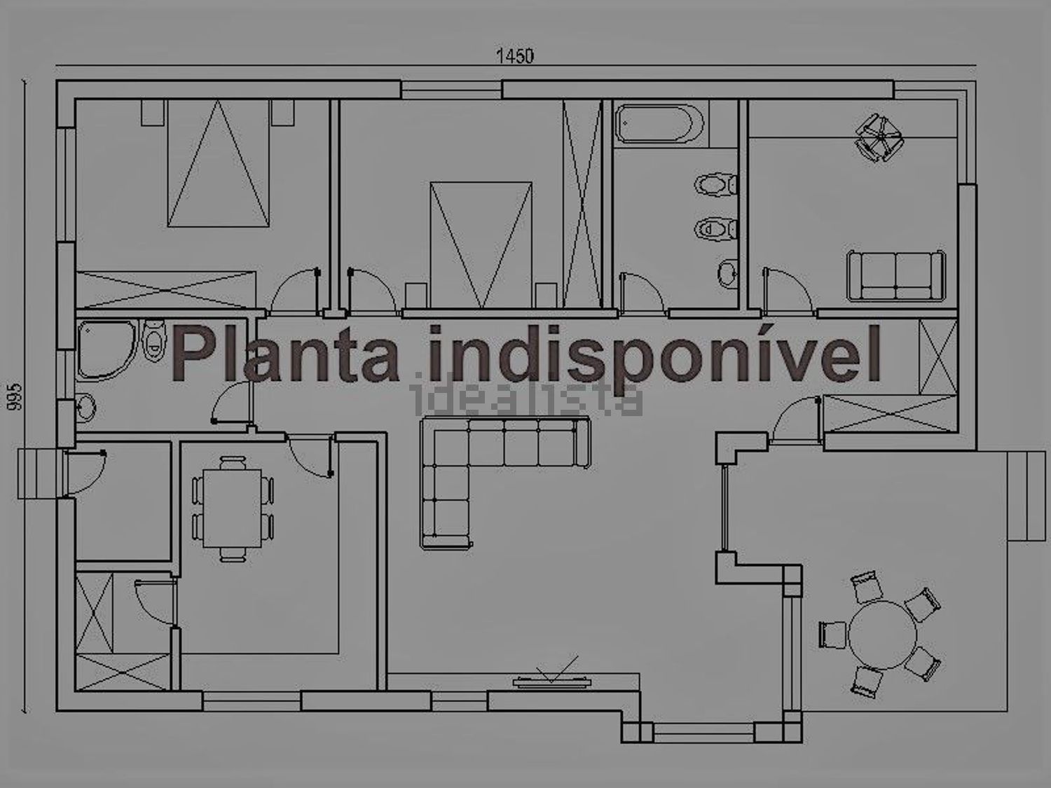 出租公寓 t1在Avenida Columbano Bordalo Pinheiro - 平面图