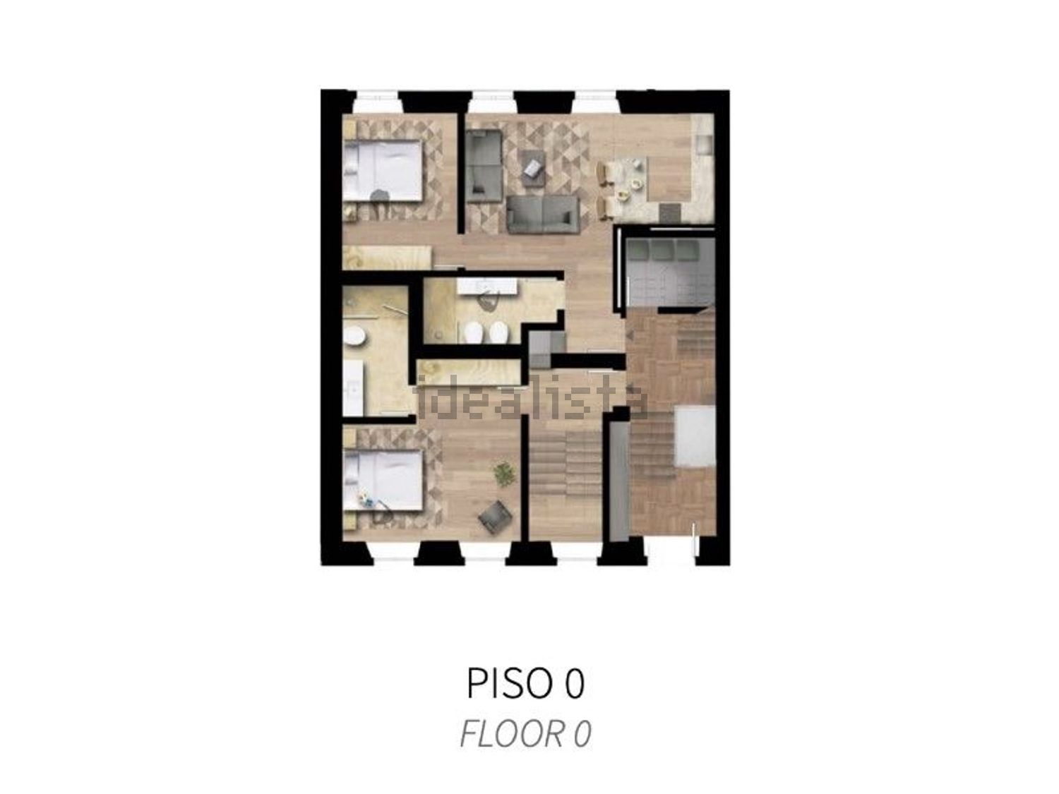 小楼房或独栋别墅出售在Rua dos Pinheiros, 17 - 平面图