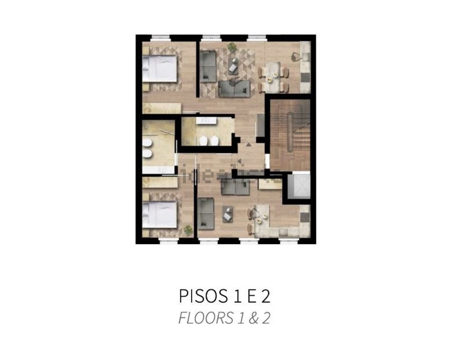 小楼房或独栋别墅出售在Rua dos Pinheiros, 17 - 平面图